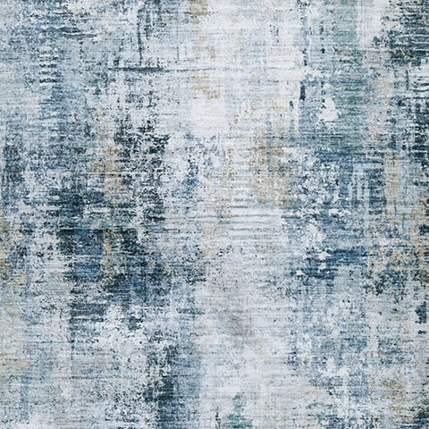 Arlenmont Blue/White/Brown Memory Foam Medium Rug - Image 5