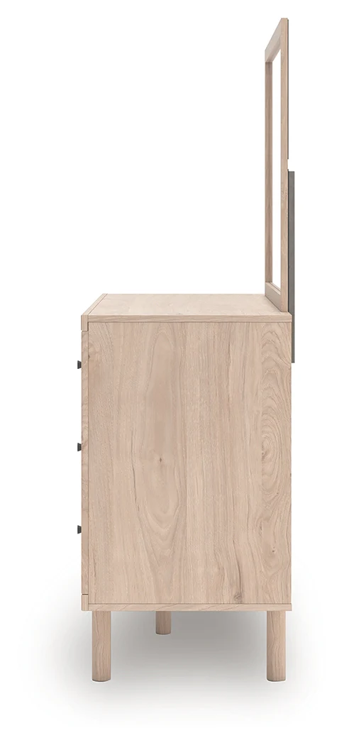 Arloster Tan Dresser and Mirror - Image 6