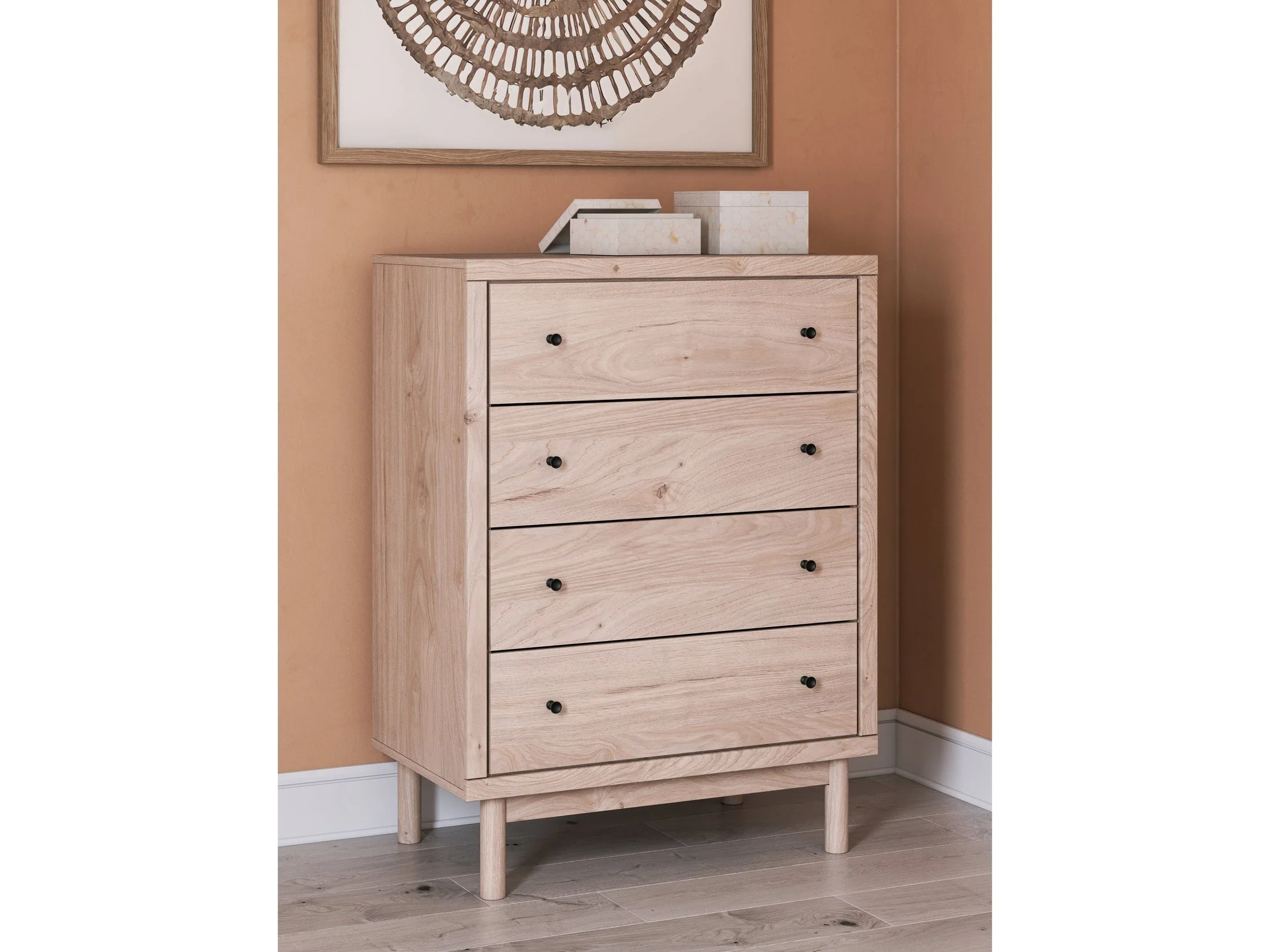Arloster Tan Four Drawer Chest (Online Special Price)