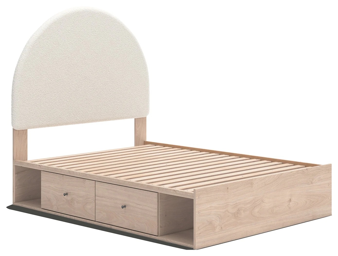 Arloster Tan/White Full Upholstered Panel Bed with Storage (Online Special Price) - Image 4