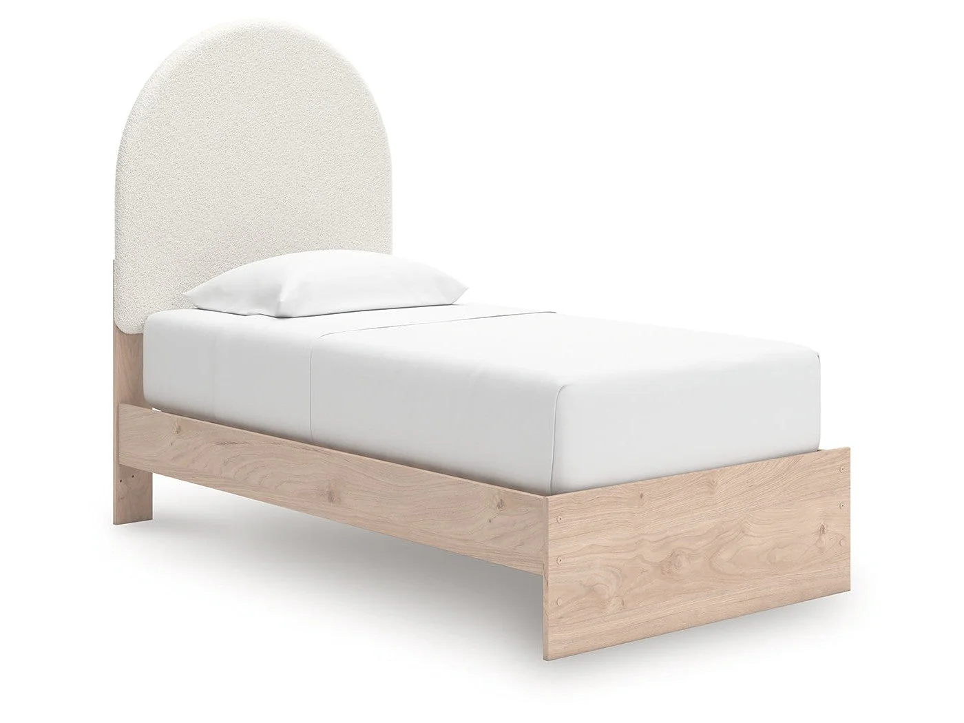 Arloster Tan/White Twin Upholstered Panel Bed (Online Special Price) - Image 2