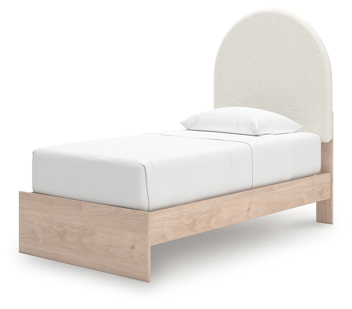 Arloster Tan/White Twin Upholstered Panel Bed (Online Special Price) - Image 3