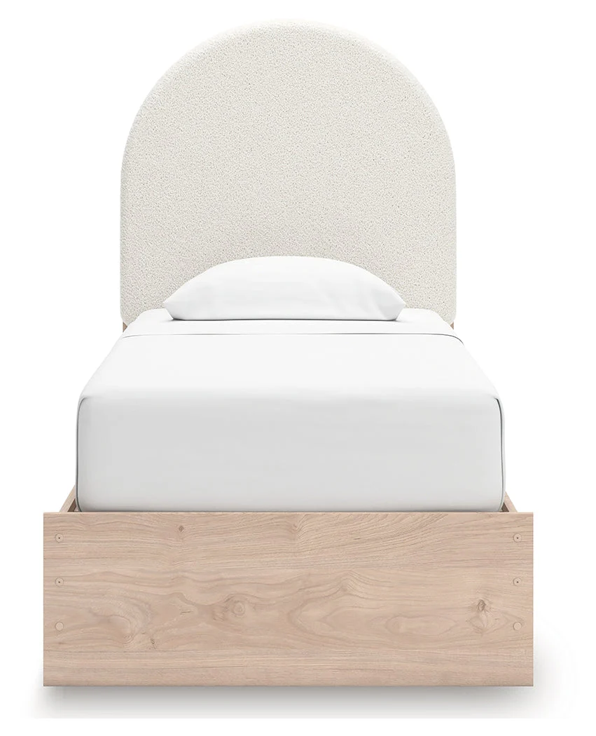 Arloster Tan/White Twin Upholstered Panel Bed (Online Special Price) - Image 5