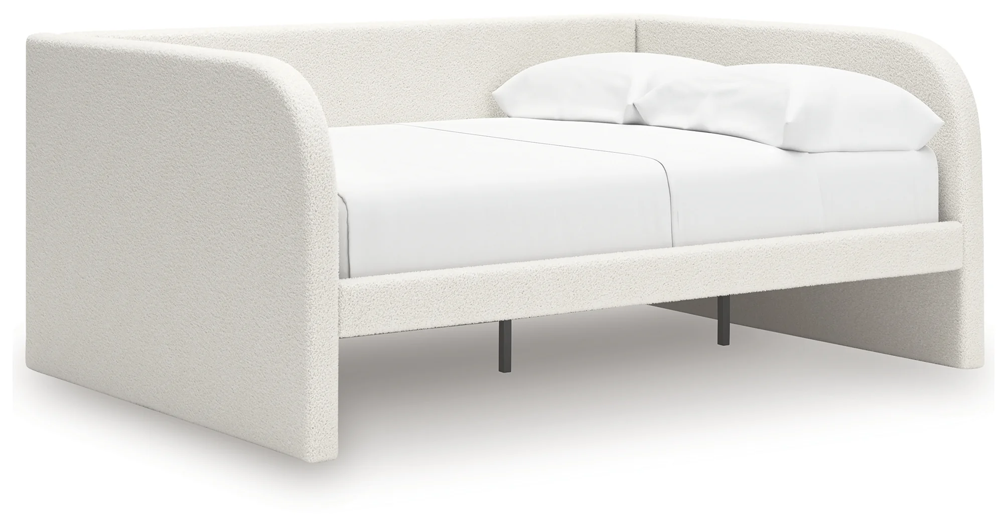 Arloster White/Tan Full Upholstered Day Bed, Dresser and Mirror (Online Special Price) - Image 3
