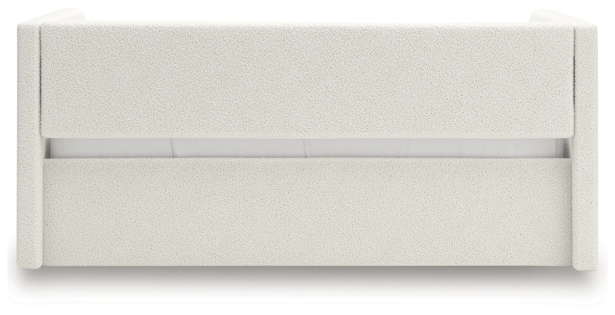 Arloster White/Tan Full Upholstered Day Bed, Dresser and Mirror - Image 5