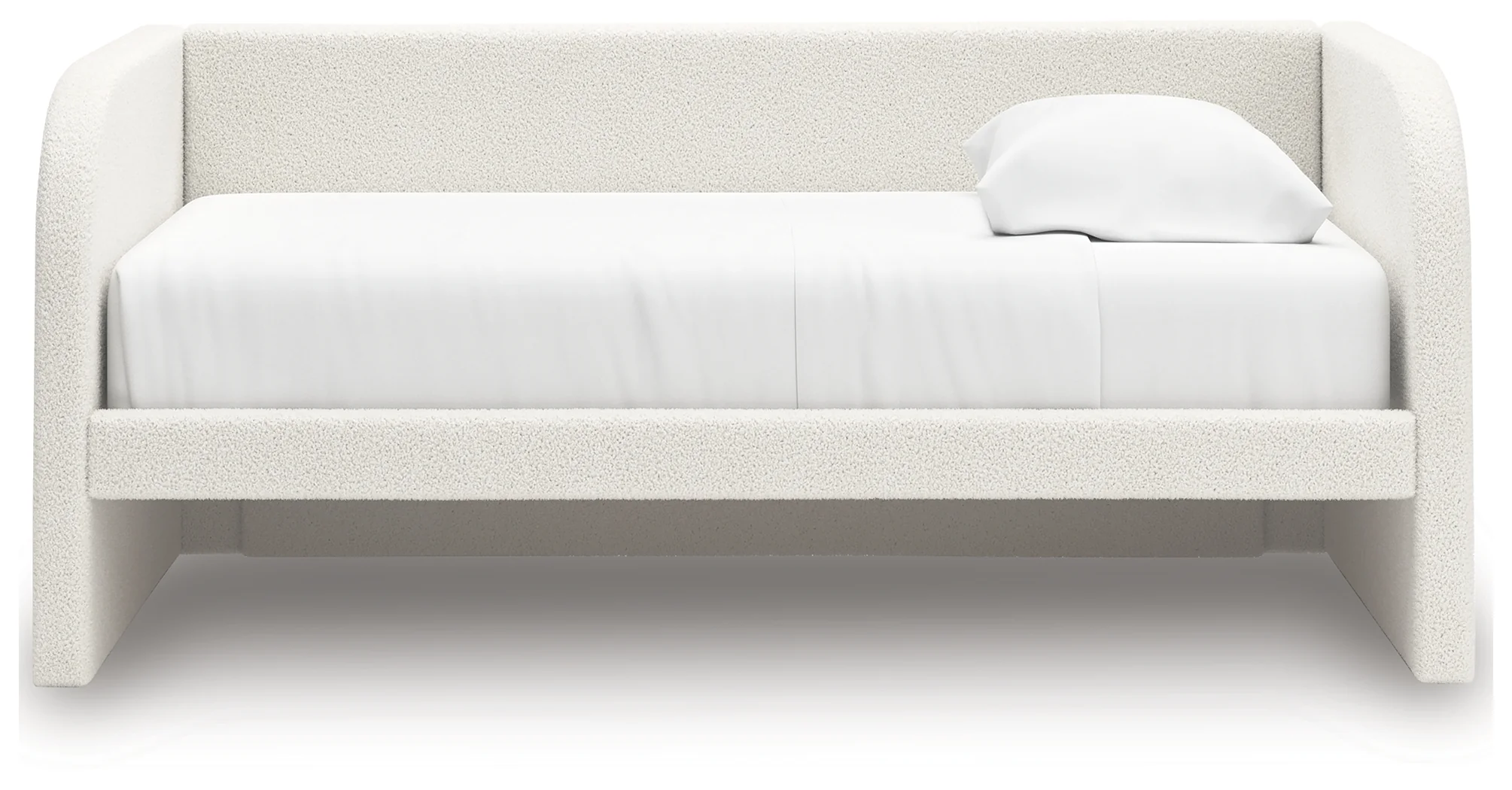 Arloster White/Tan Twin Upholstered Day Bed, Dresser and Mirror (Online Special Price) - Image 2