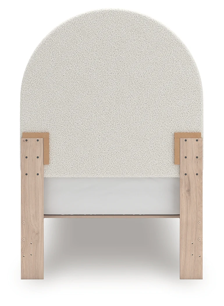 Arloster White/Tan Twin Upholstered Panel Bed, Dresser and Mirror (Online Special Price) - Image 12