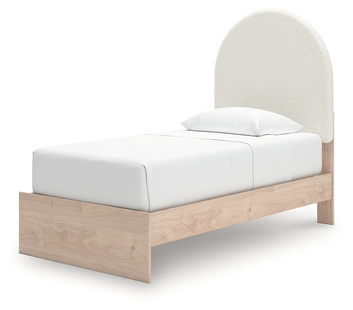 Arloster White/Tan Twin Upholstered Panel Bed, Dresser and Mirror (Online Special Price) - Image 14