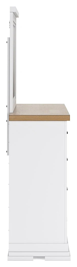 Ashbryn White/Natural King Panel Bedroom Set with Dresser, Mirror and 2 Nightstands (Online Special Price) - Image 5