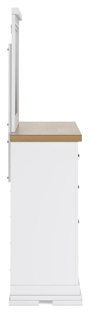 Ashbryn White/Natural King Panel Bedroom Set with Dresser, Mirror and 2 Nightstands - Image 5