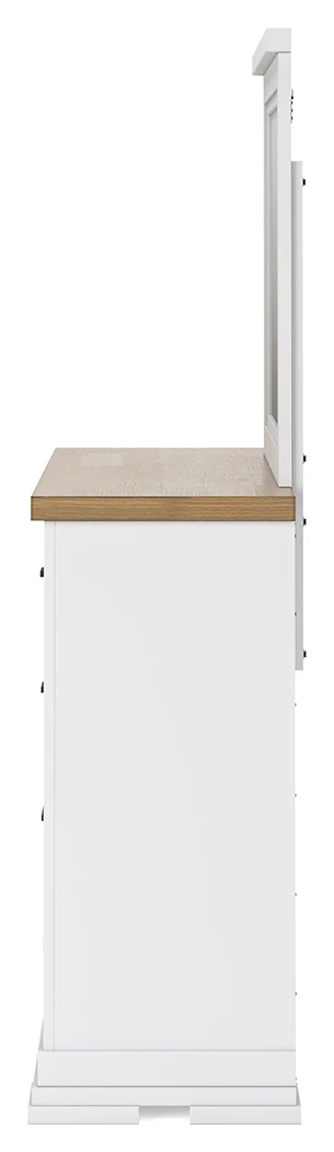 Ashbryn White/Natural King Panel Bedroom Set with Dresser, Mirror and 2 Nightstands - Image 7