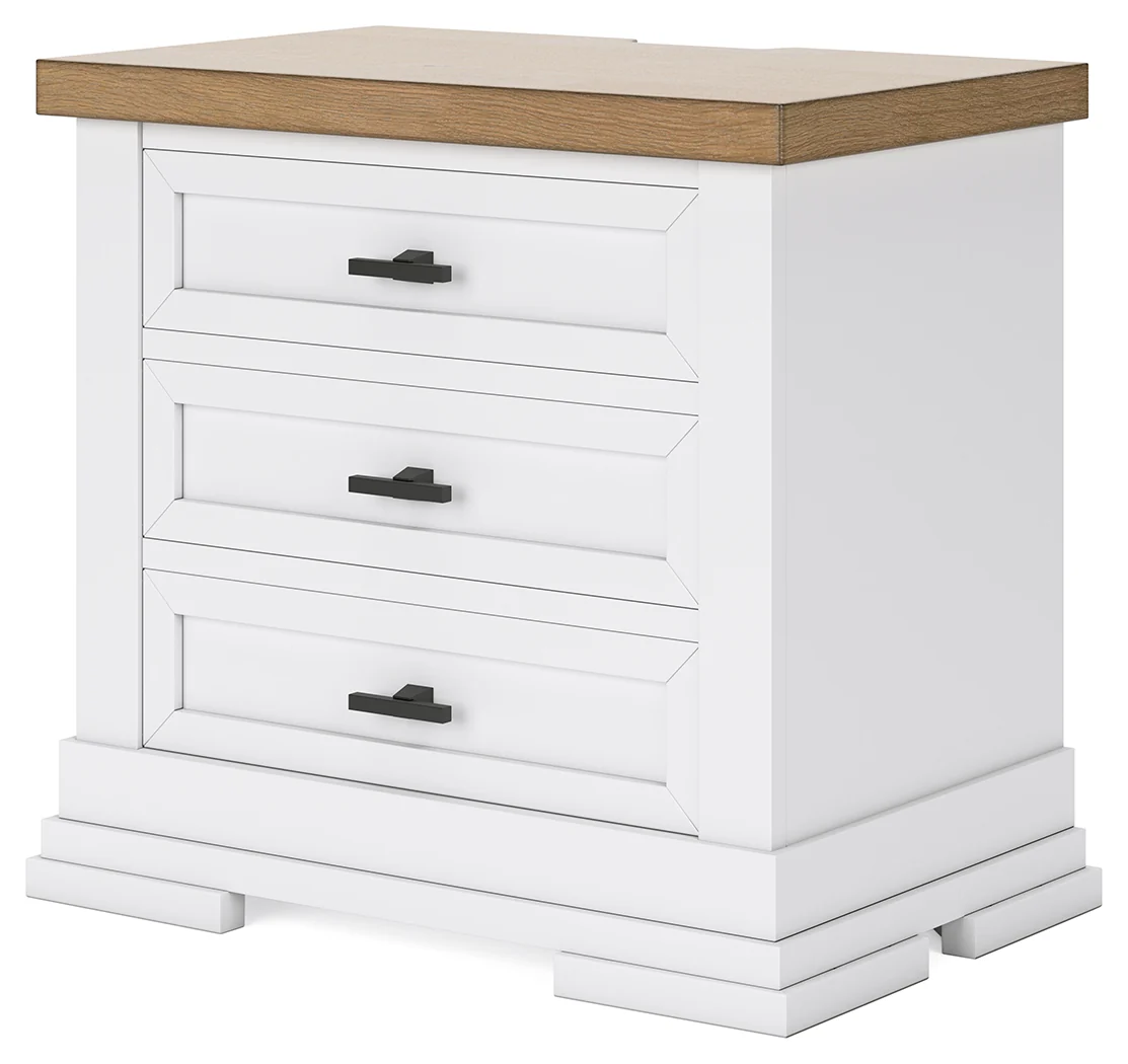 Ashbryn White/Natural King Panel Storage Bedroom Set with Dresser, Mirror and Nightstand - Image 22
