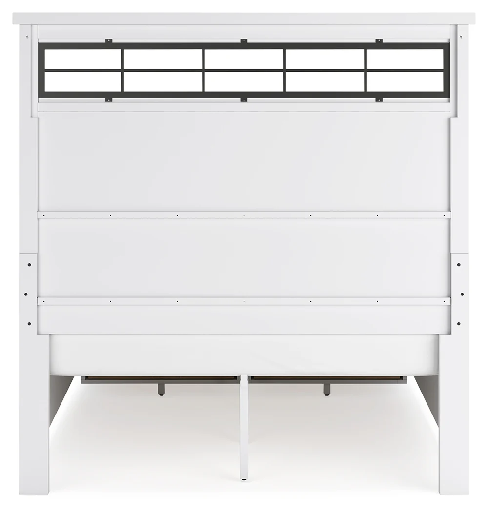 Ashbryn White/Natural Queen Panel Storage Bedroom Set with Dresser, Mirror and 2 Nightstands - Image 12