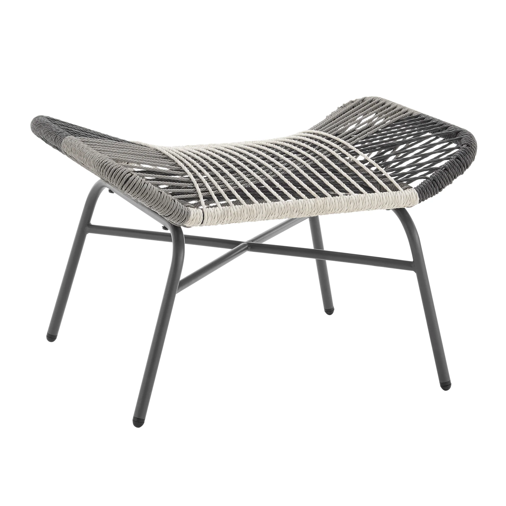 Ashland 3-Piece Patio Conversation Set with Foot Ottomans in Cream - Image 15
