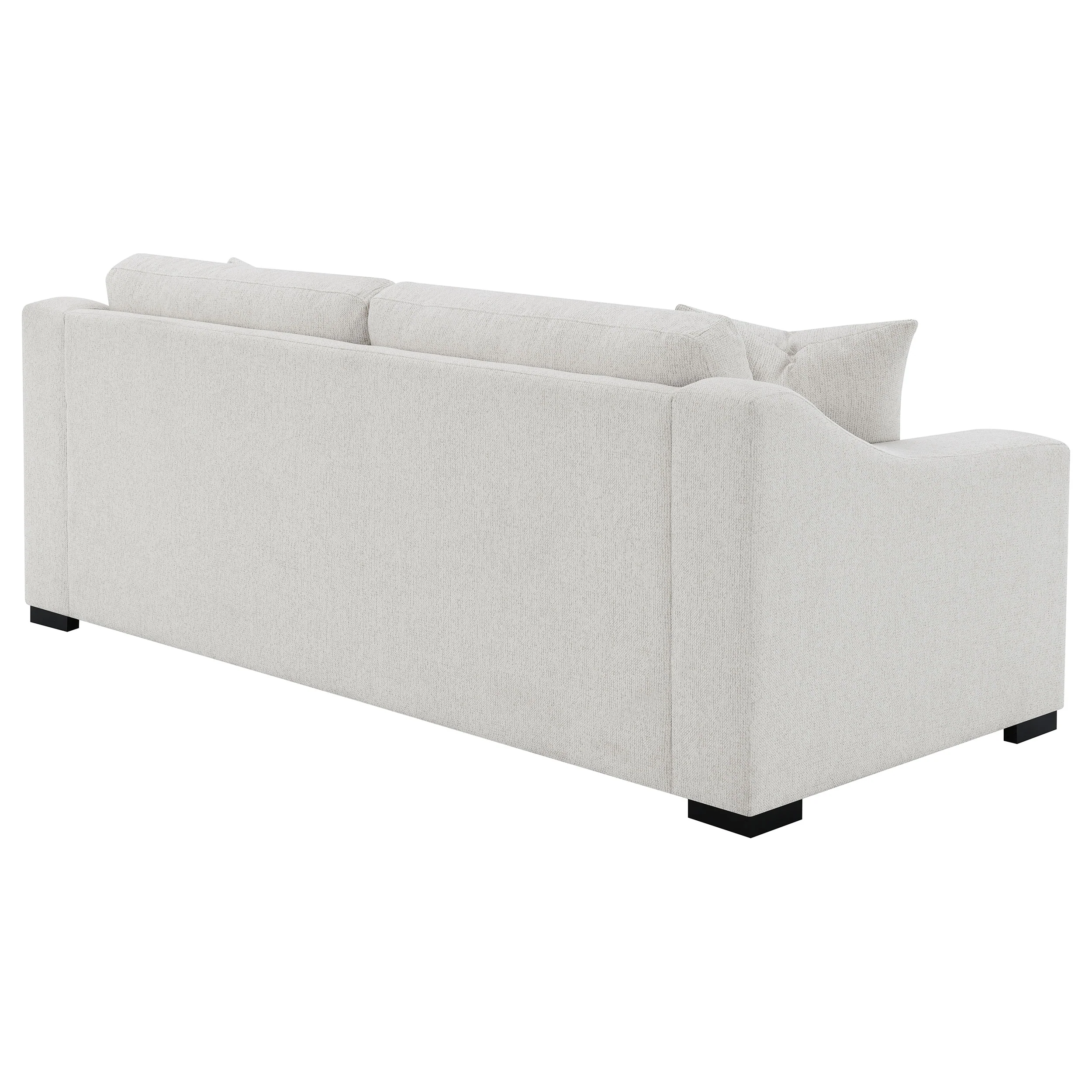 Ashlyn Sand 2-piece Upholstered Track Arm Sofa Set - Image 3