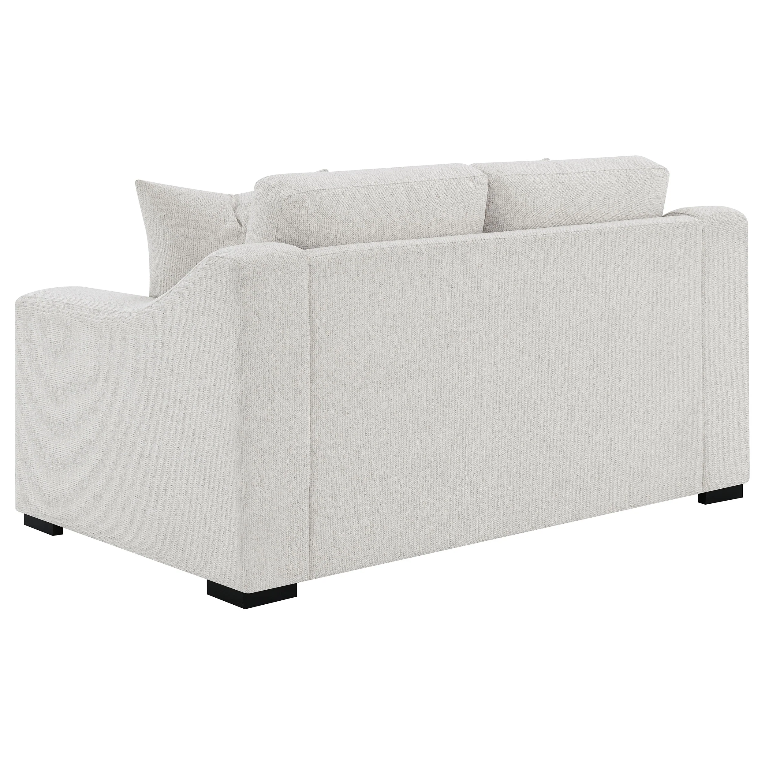 Ashlyn Sand Fabric Upholstered Track Arm Loveseat - Image 5