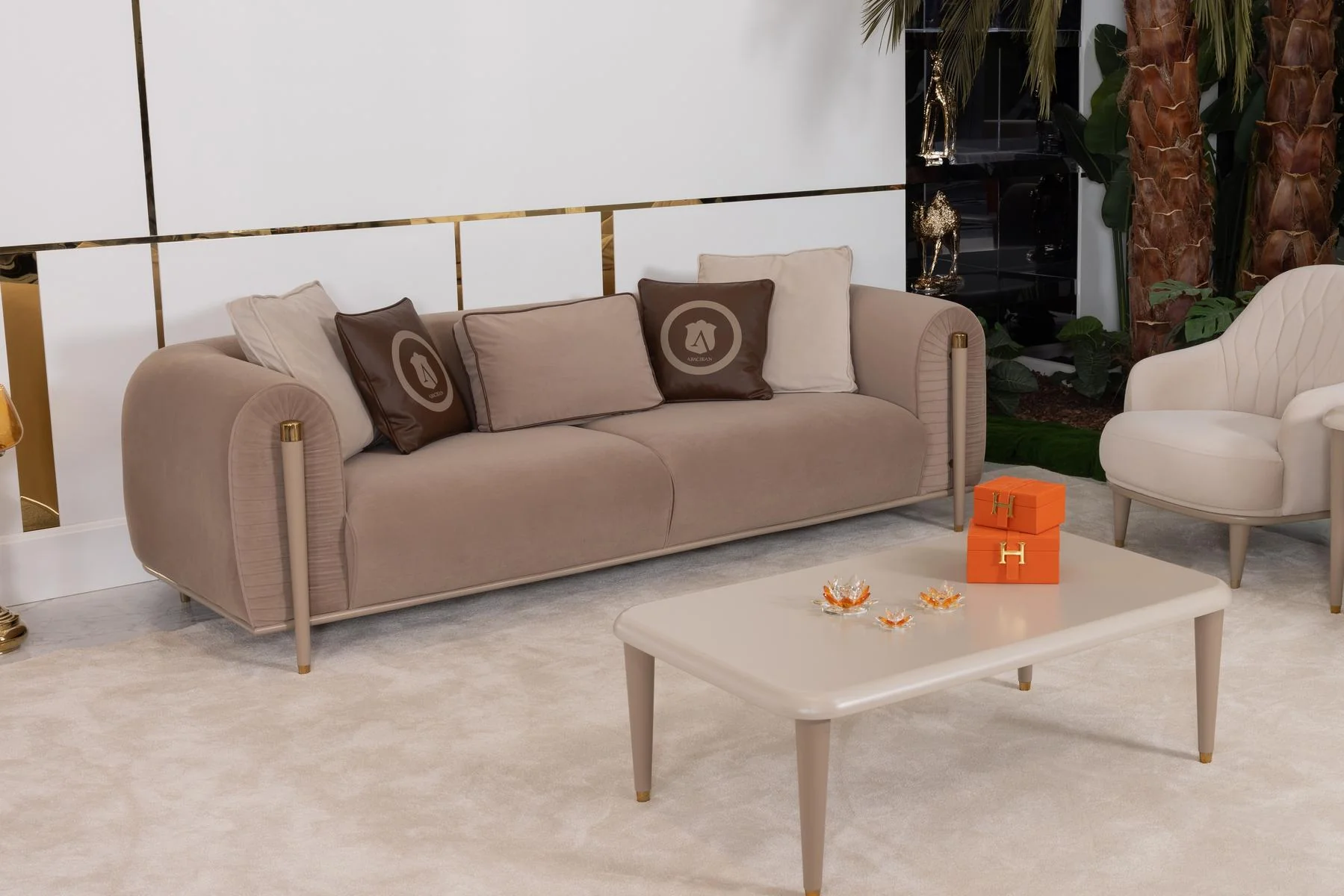 Asos Brown Sofa - Image 6