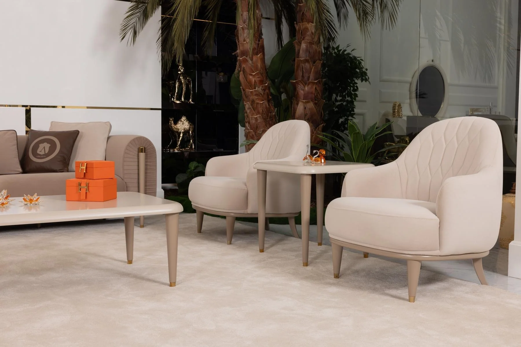 Asos Brown/Beige Living Room Set - Image 4