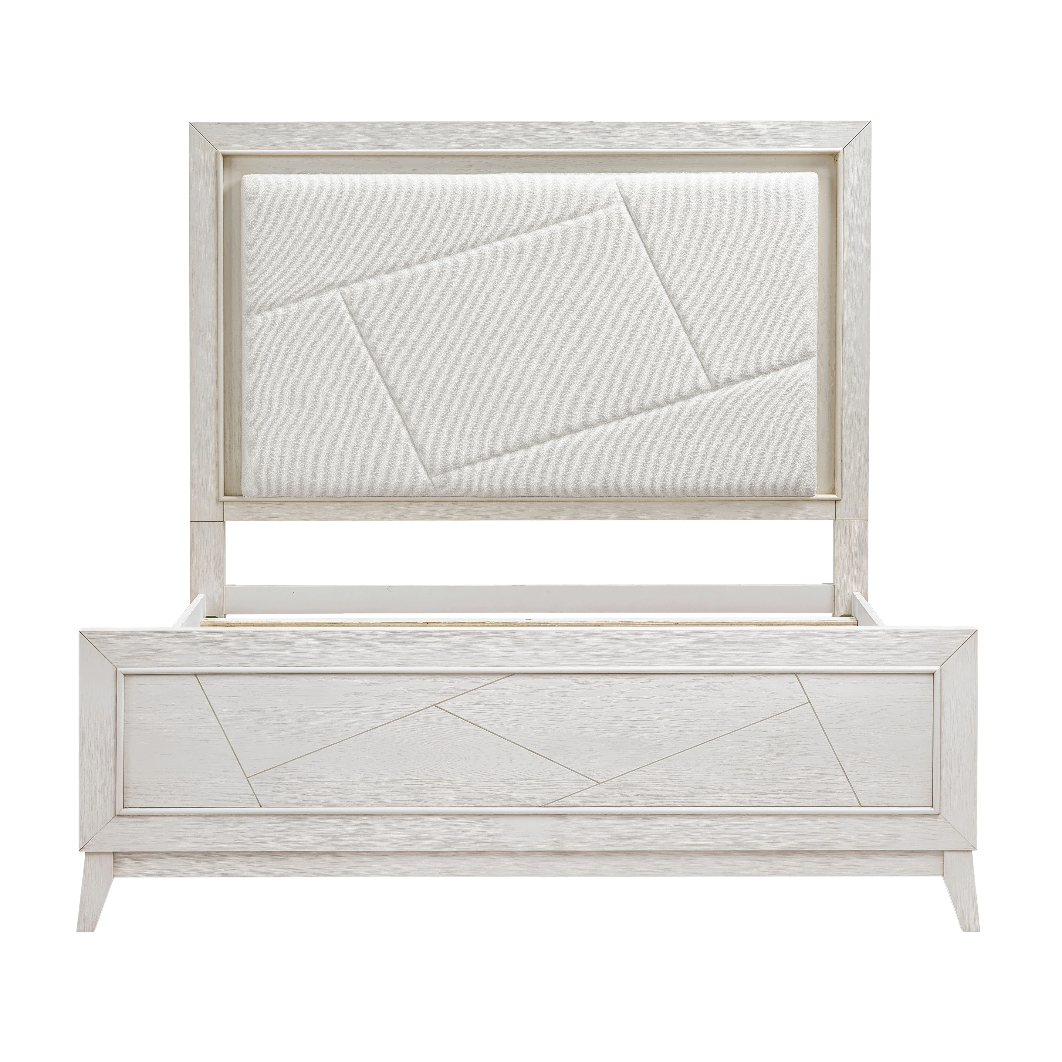 Asteria Antique White/Ivory 4-Piece Queen Bedroom Set - Image 3