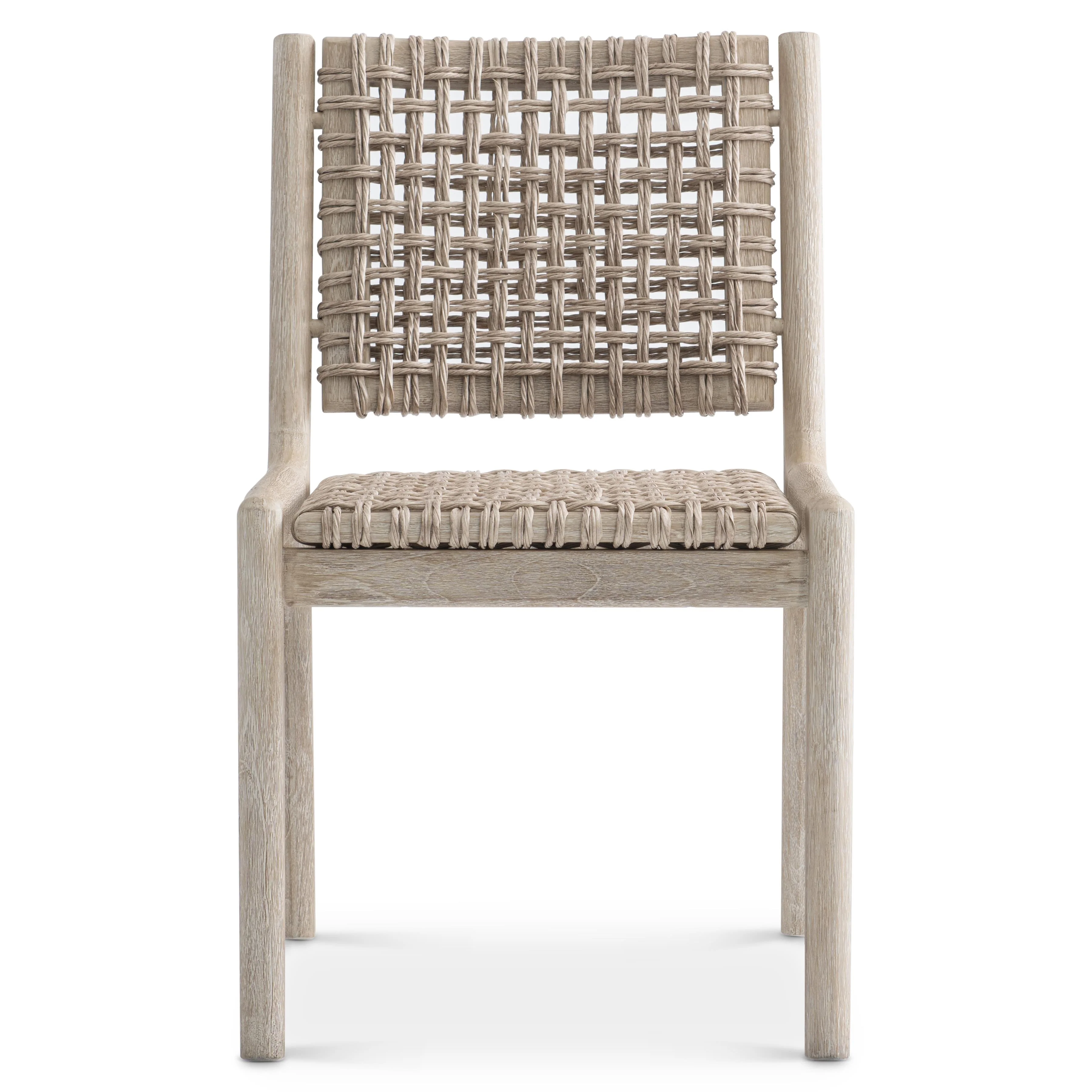 Atlas Sea Oat/Pampas Outdoor Side Chair (Teak Frame) - Image 3