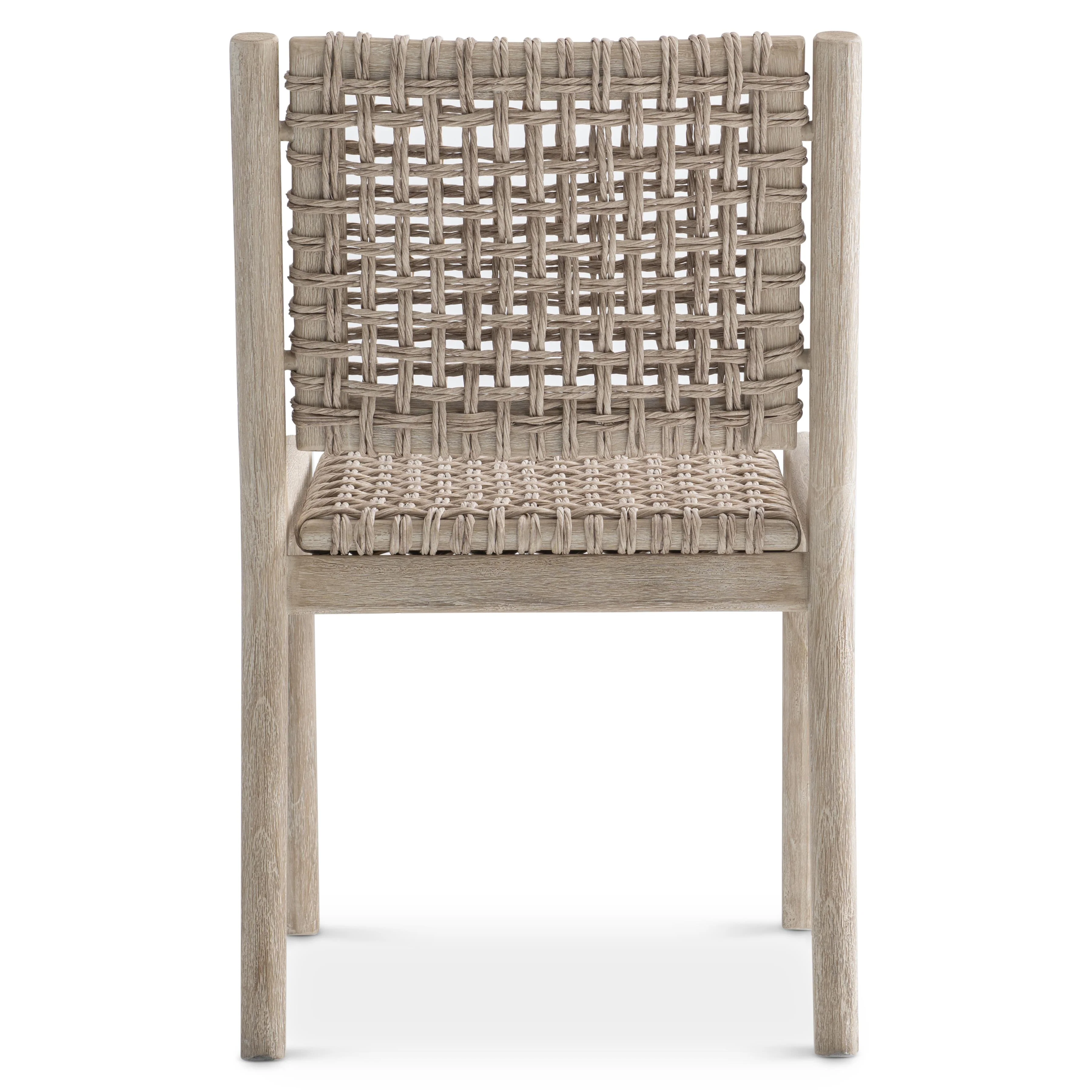 Atlas Sea Oat/Pampas Outdoor Side Chair (Teak Frame) - Image 4