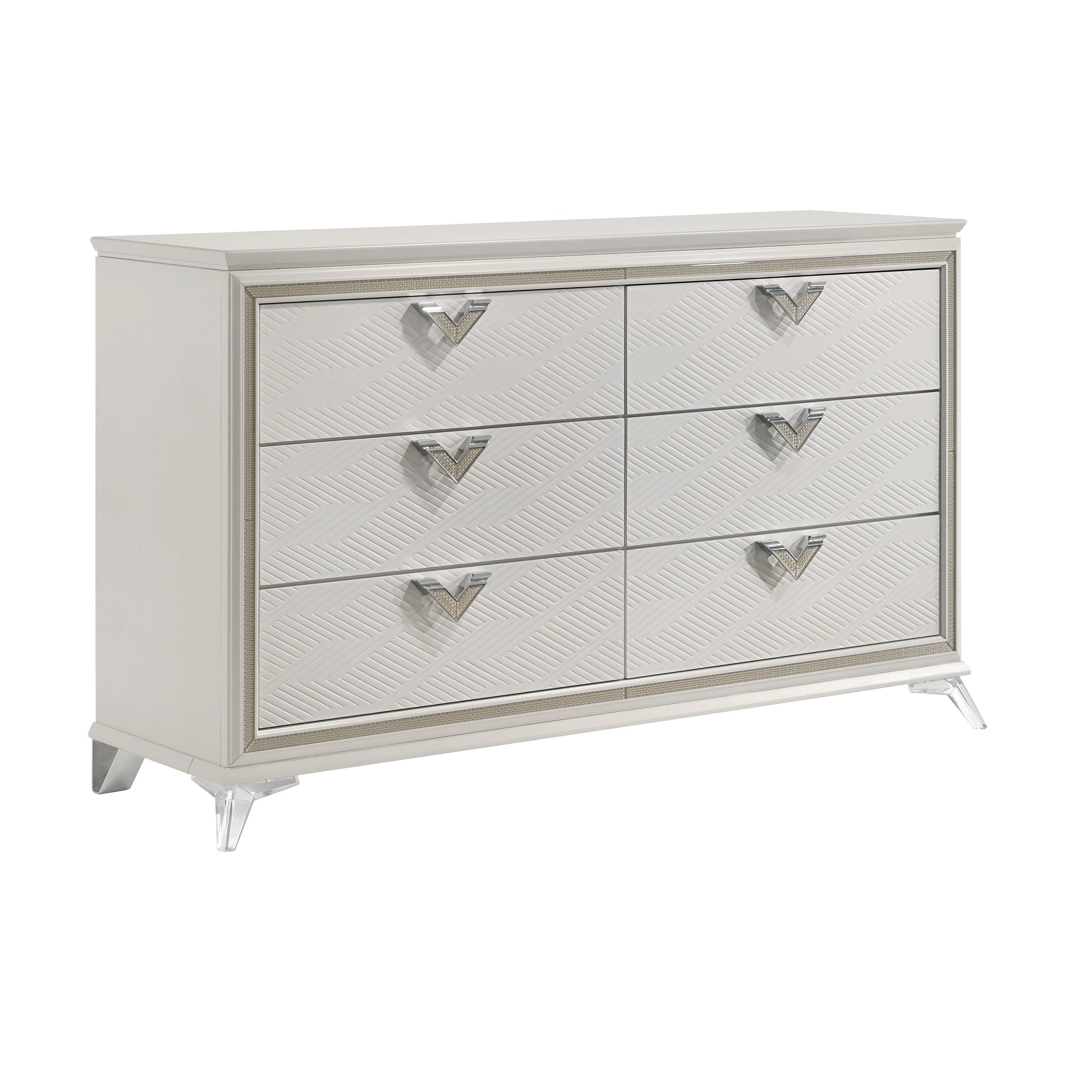 Audra White/Gold 4-Piece Queen Bedroom Set - Image 12