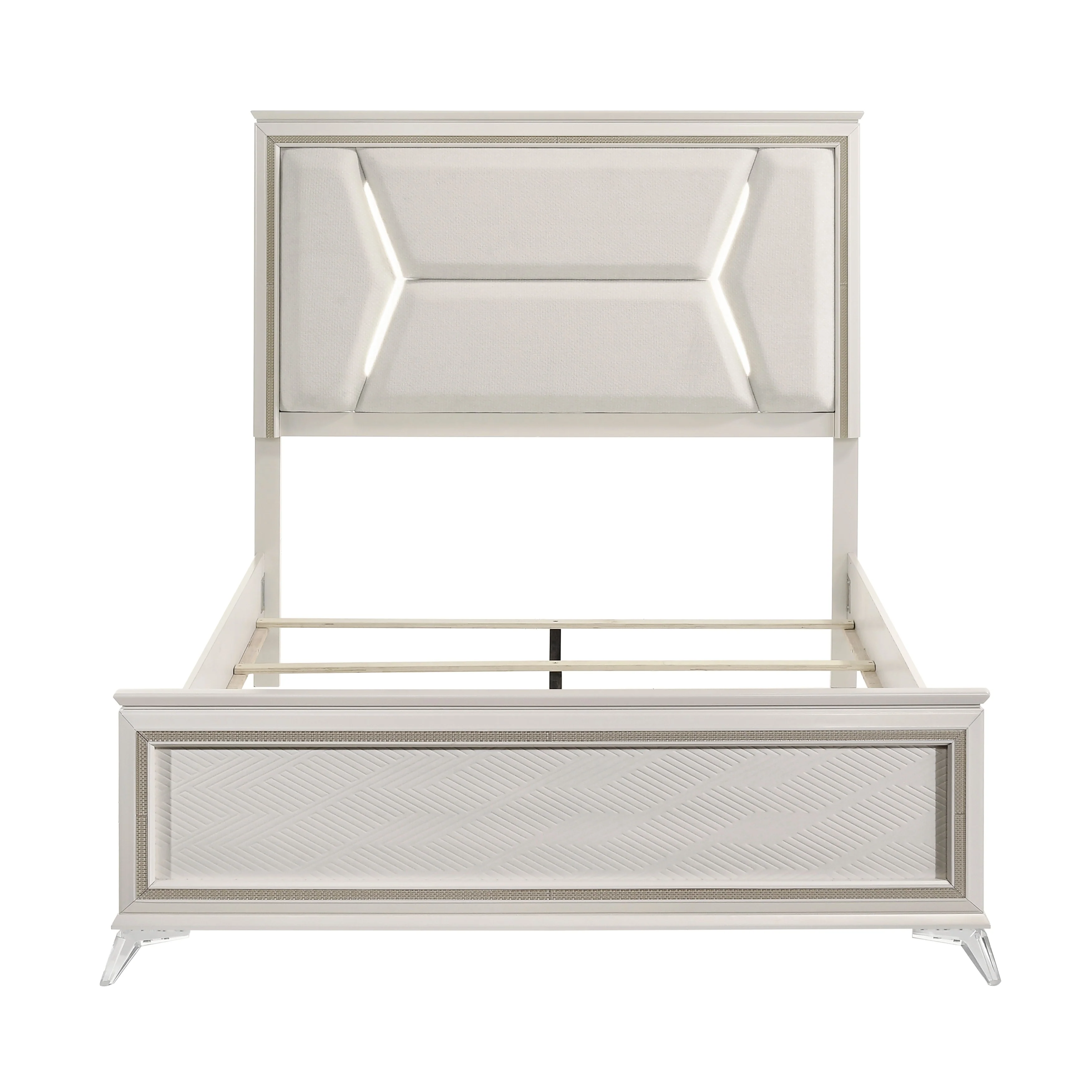 Audra White/Gold 4-Piece Queen Bedroom Set - Image 3