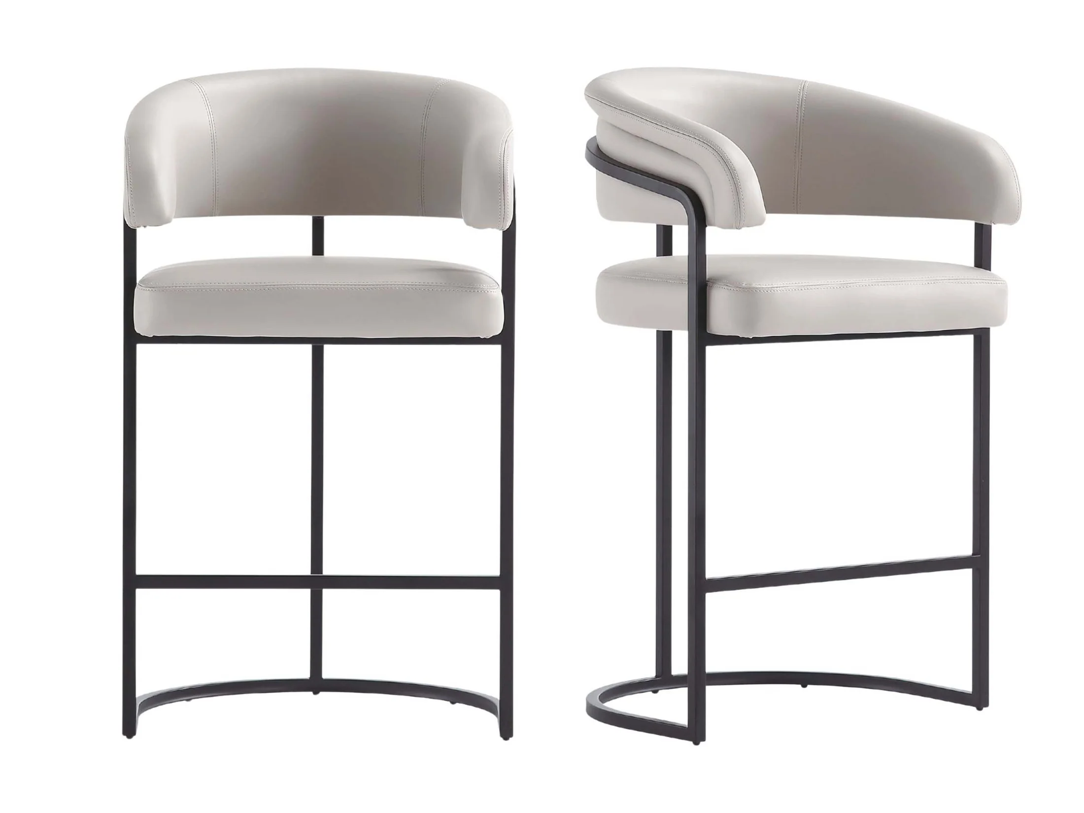 Augusta Counter Stool in Light Grey (set of 2)
