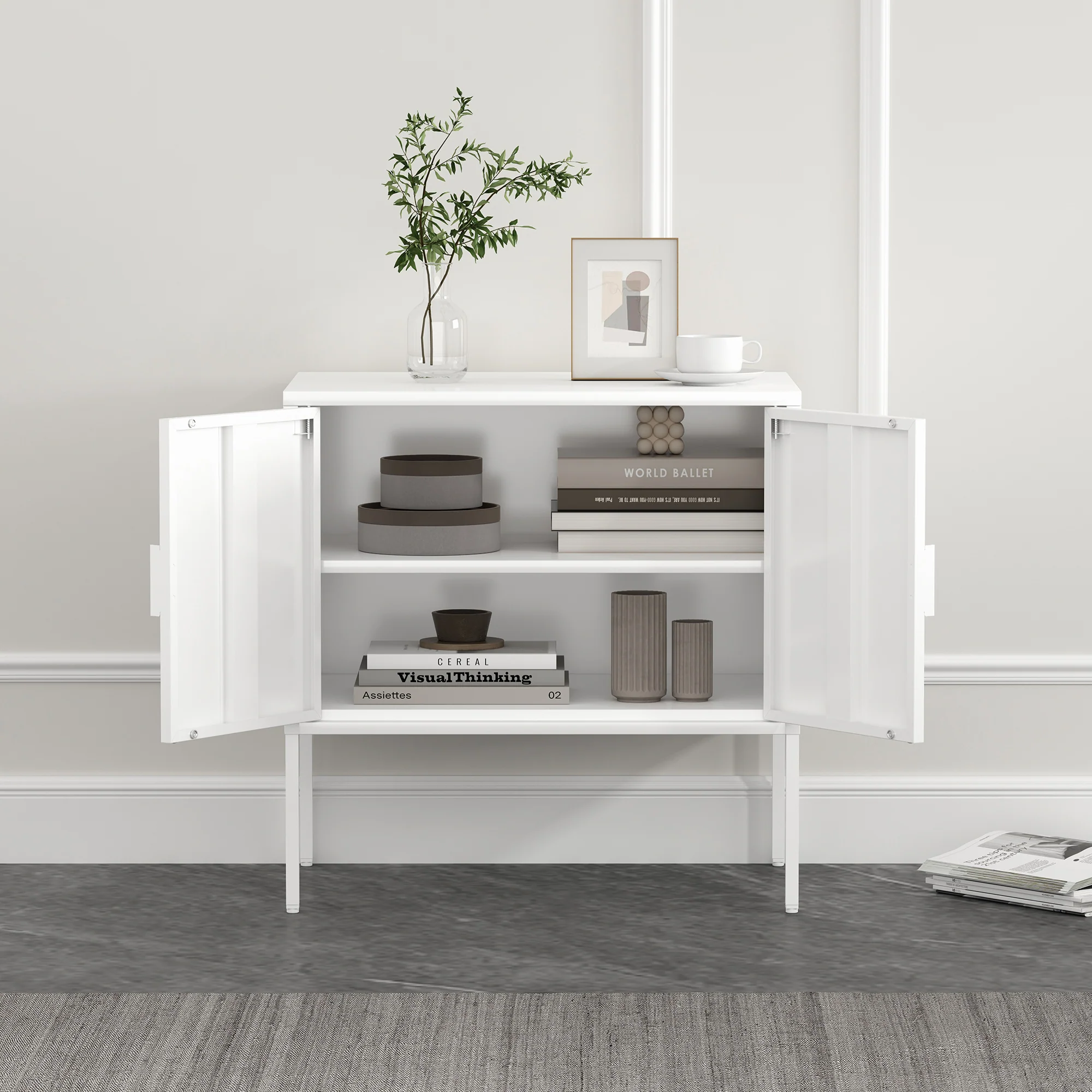 Ava 23.6" Accent Cabinet in White - Image 5