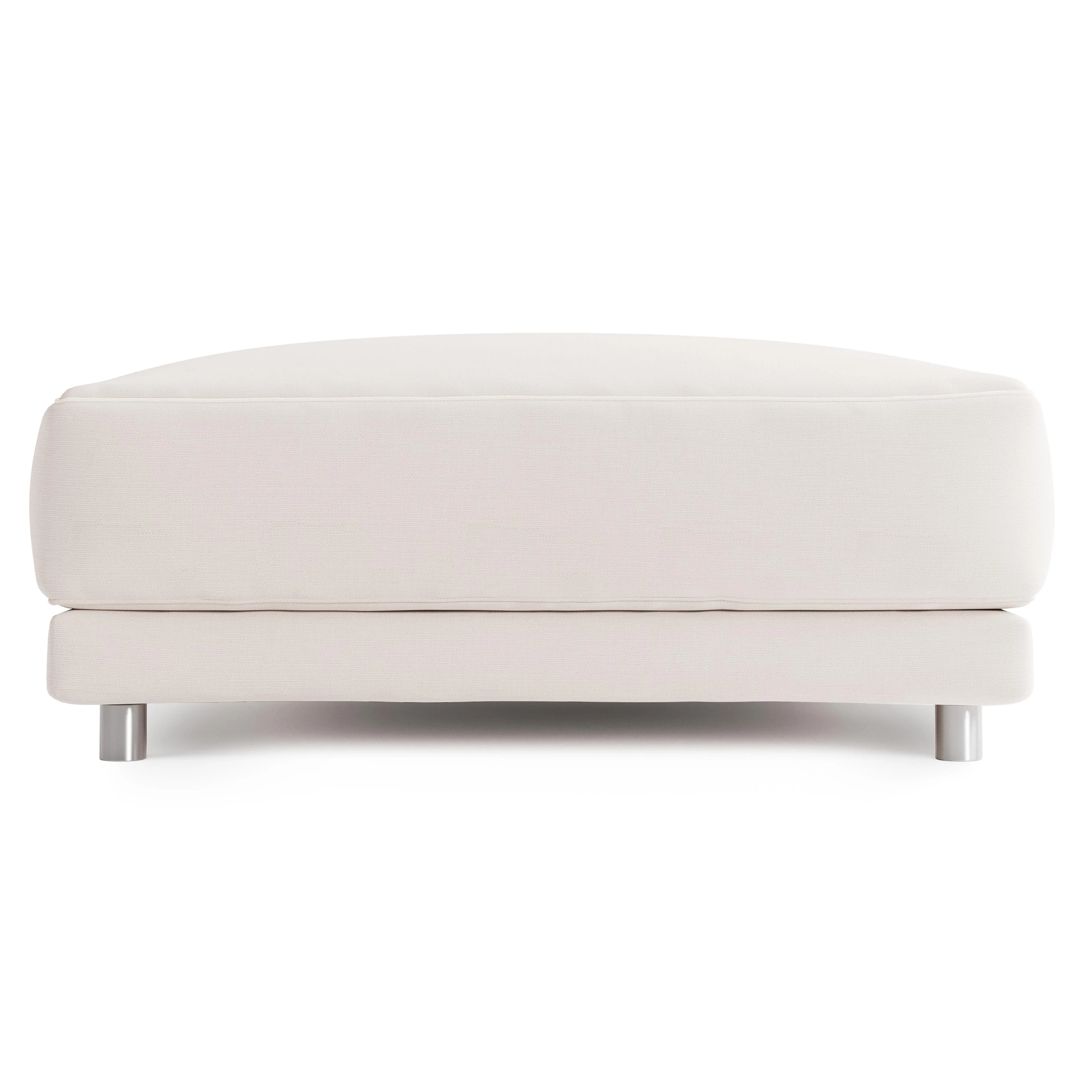Avanni White/Cream Outdoor Ottoman - Image 3