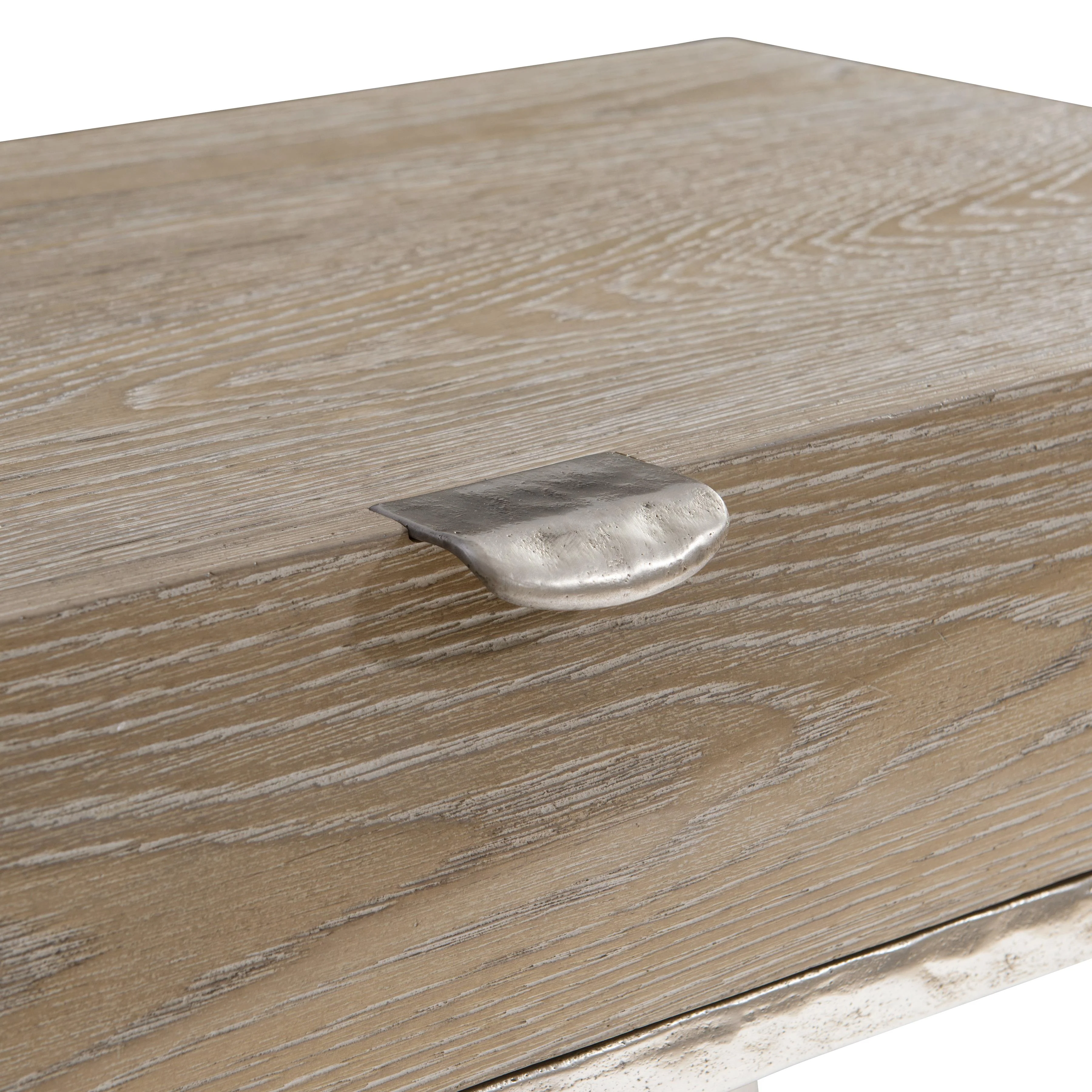 Aventura Frosted Nickel/Marcona Nightstand - Image 6