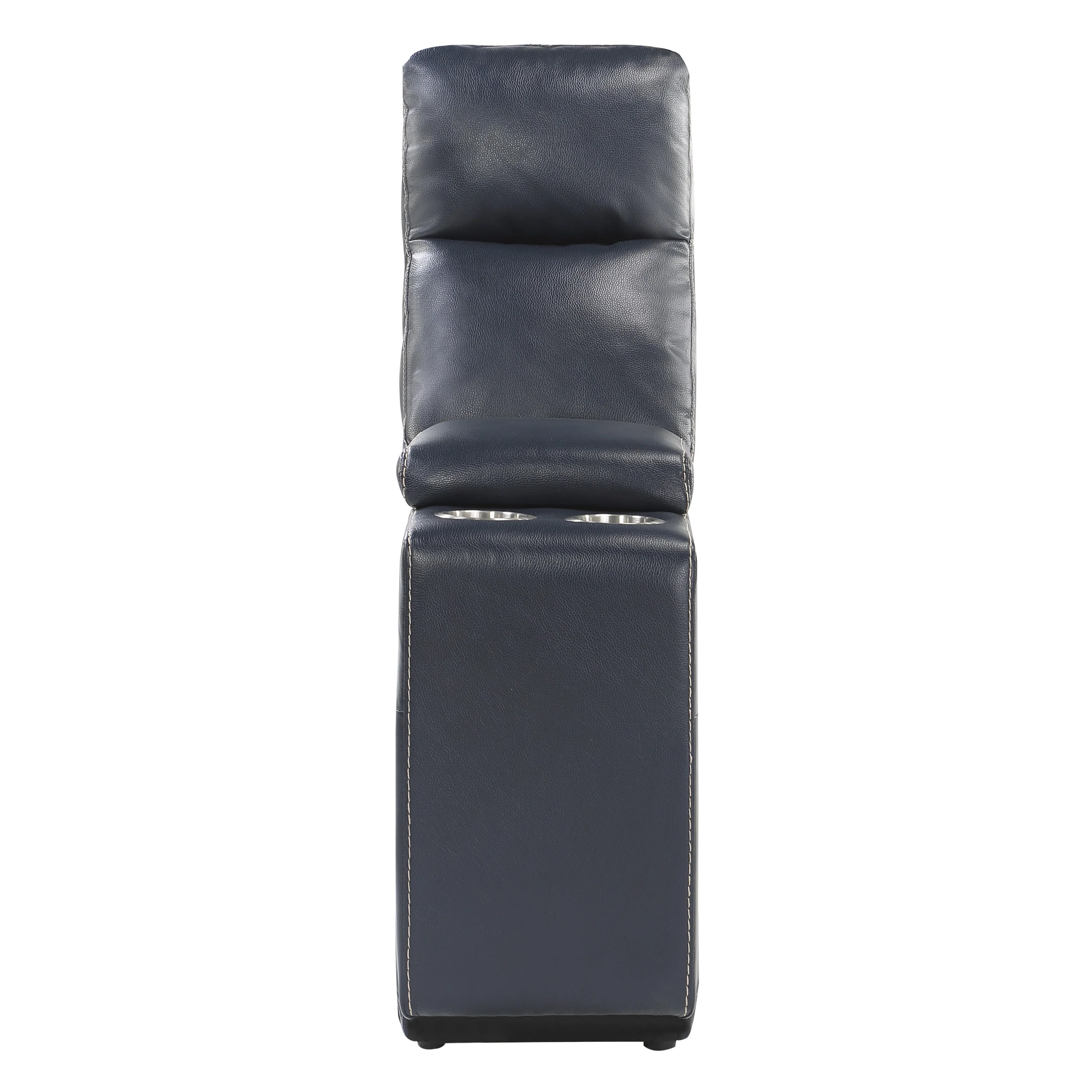Avenue Navy 5-Piece Modular Reclining Sectional with Left Chaise - Image 4
