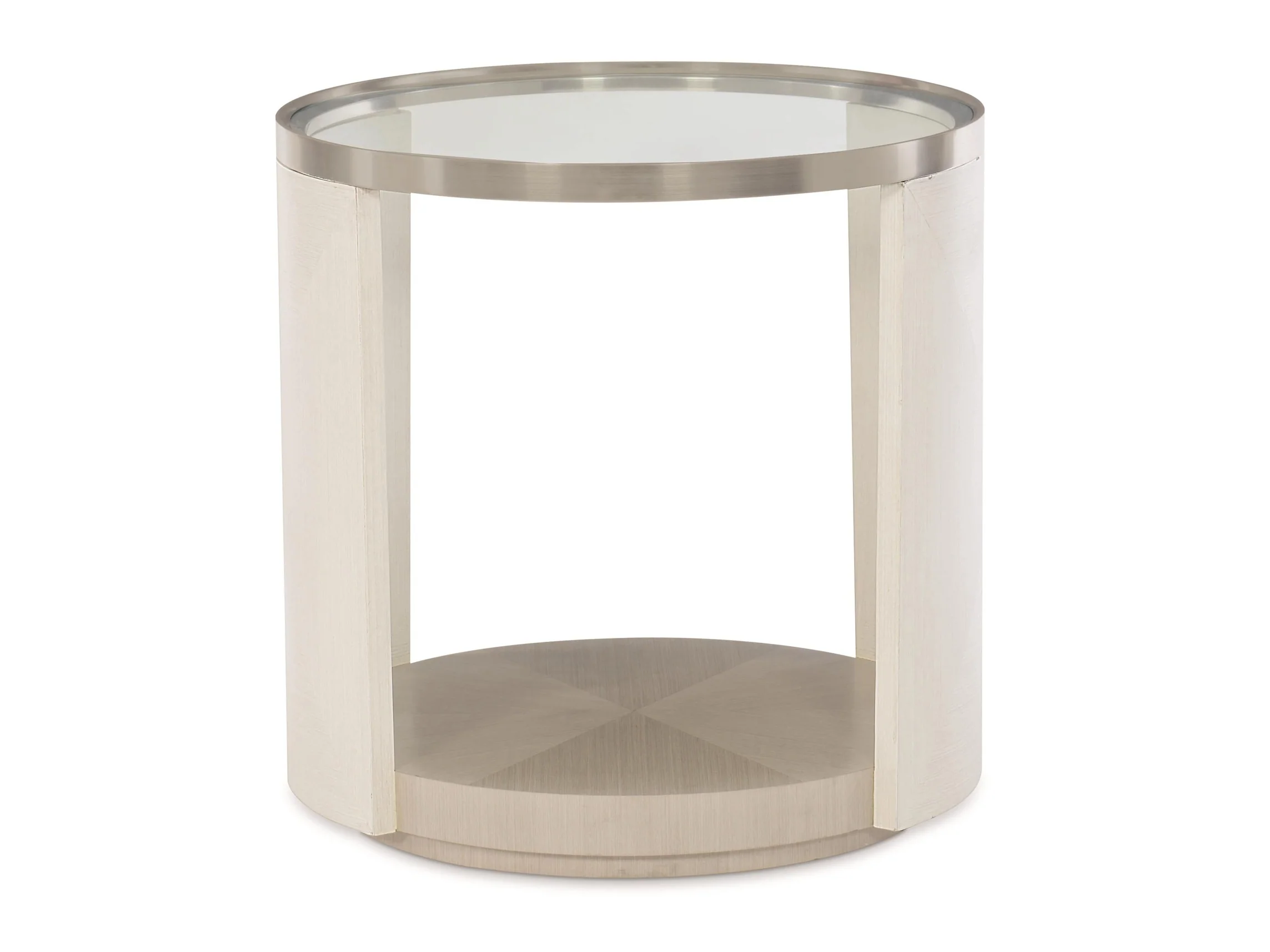 Axiom Brushed Silver/Linear Grey/Linear White Side Table