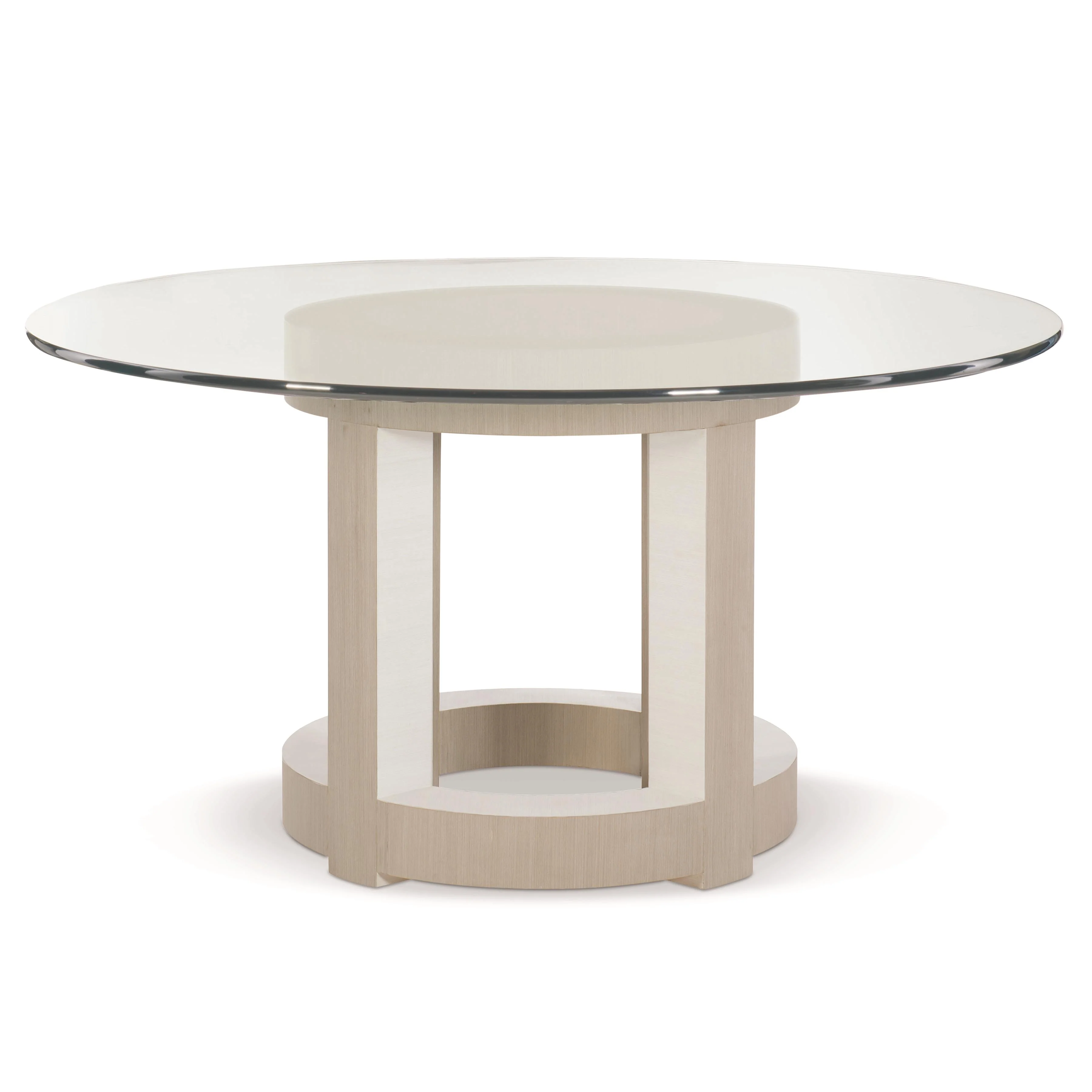Axiom Linear Grey/Linear White Round 54" Dining Table - Image 3
