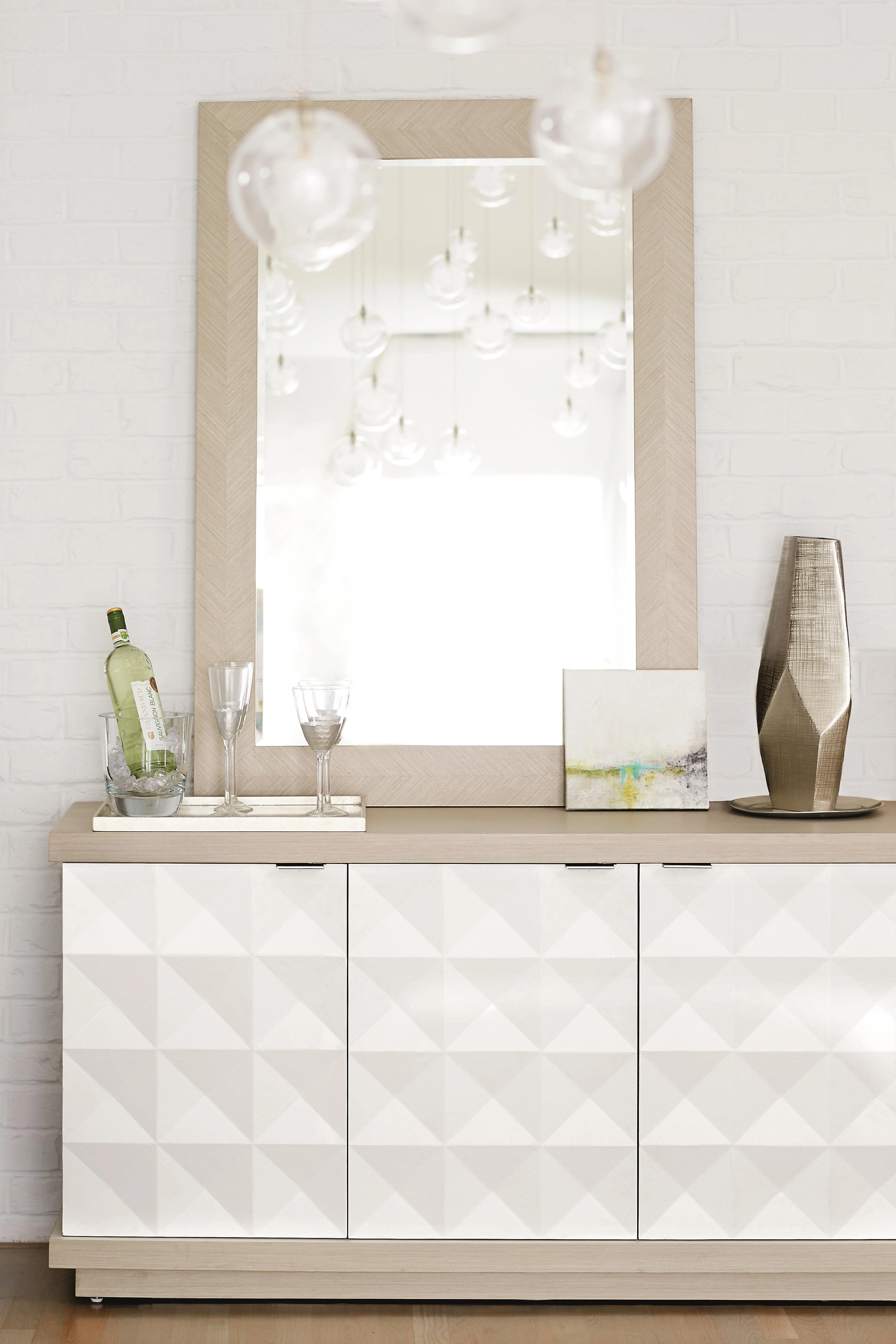 Axiom Linear Grey/Linear White/White Linen Buffet - Image 7