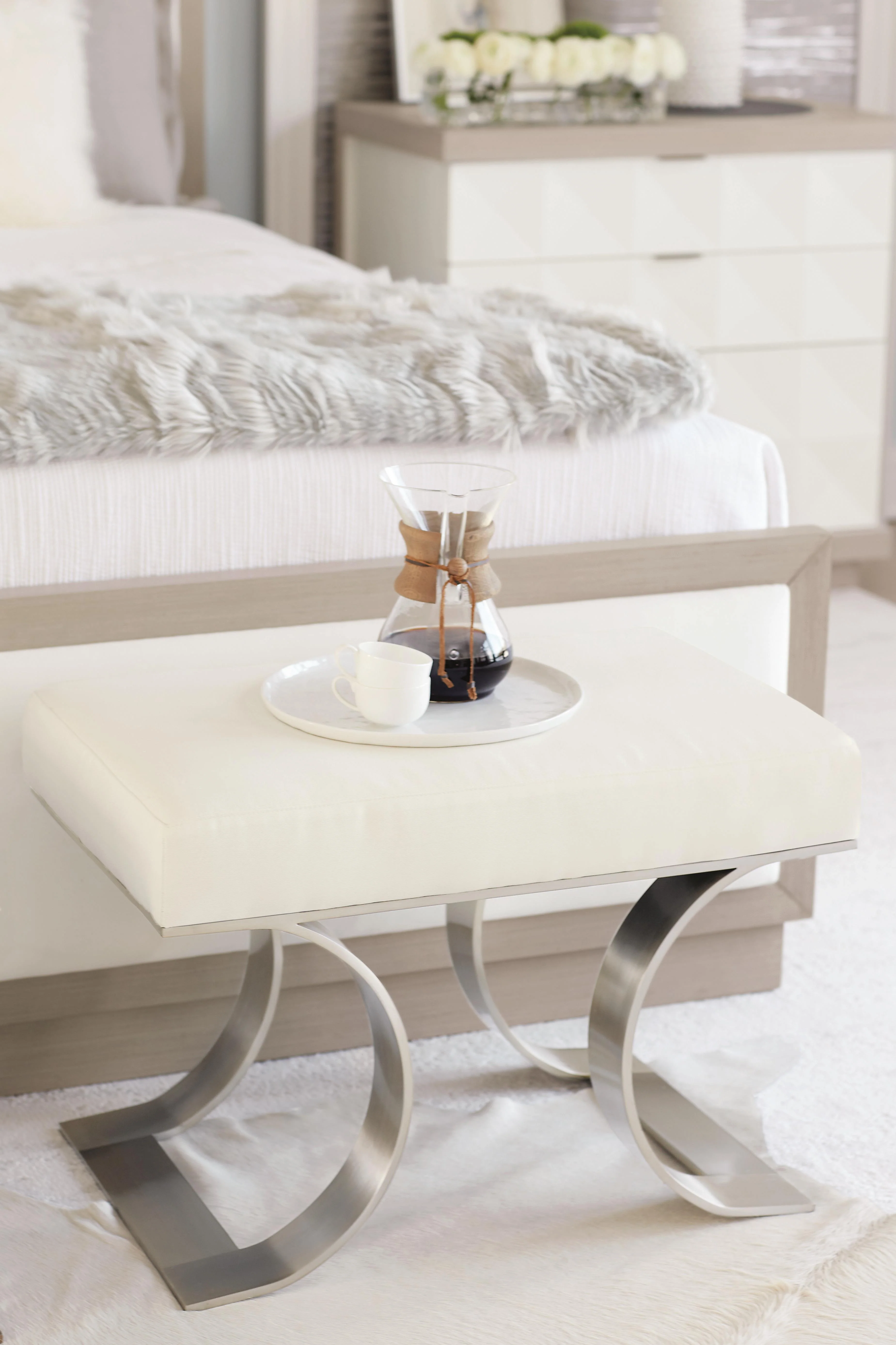 Axiom Linear Grey/Linear White/White Linen Nightstand - Image 8