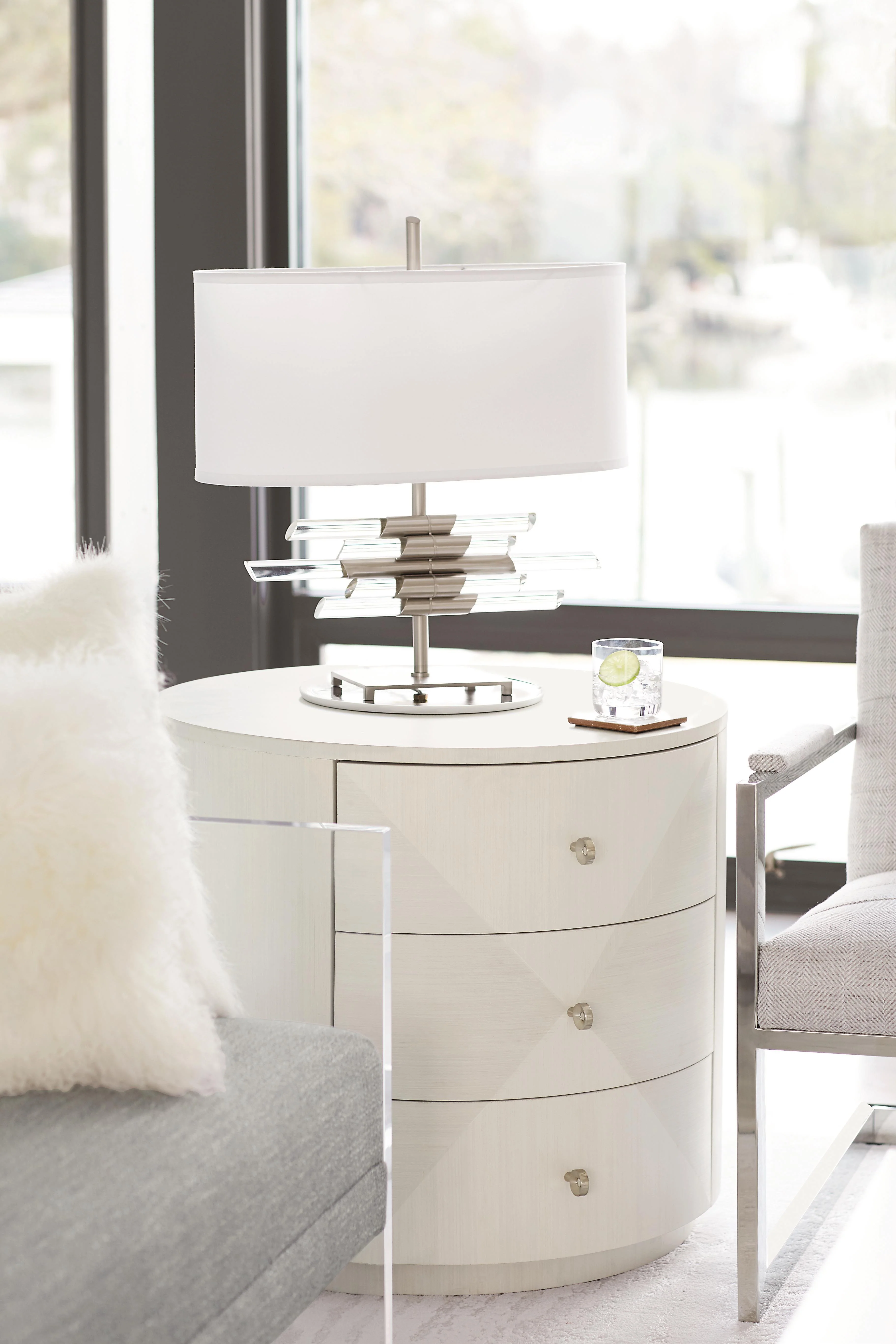 Axiom Linear White Side Table - Image 7