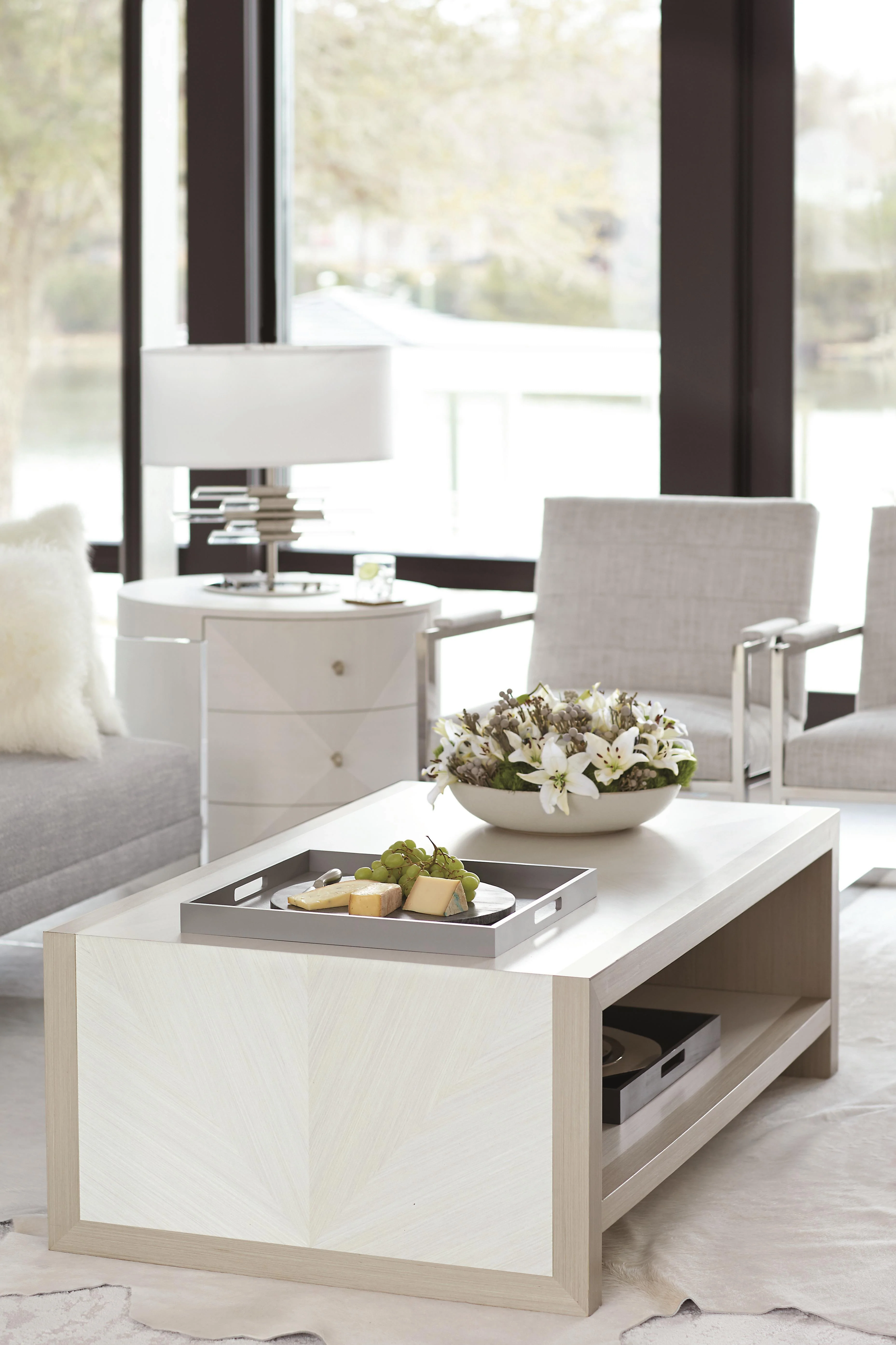 Axiom Linear White Side Table - Image 8
