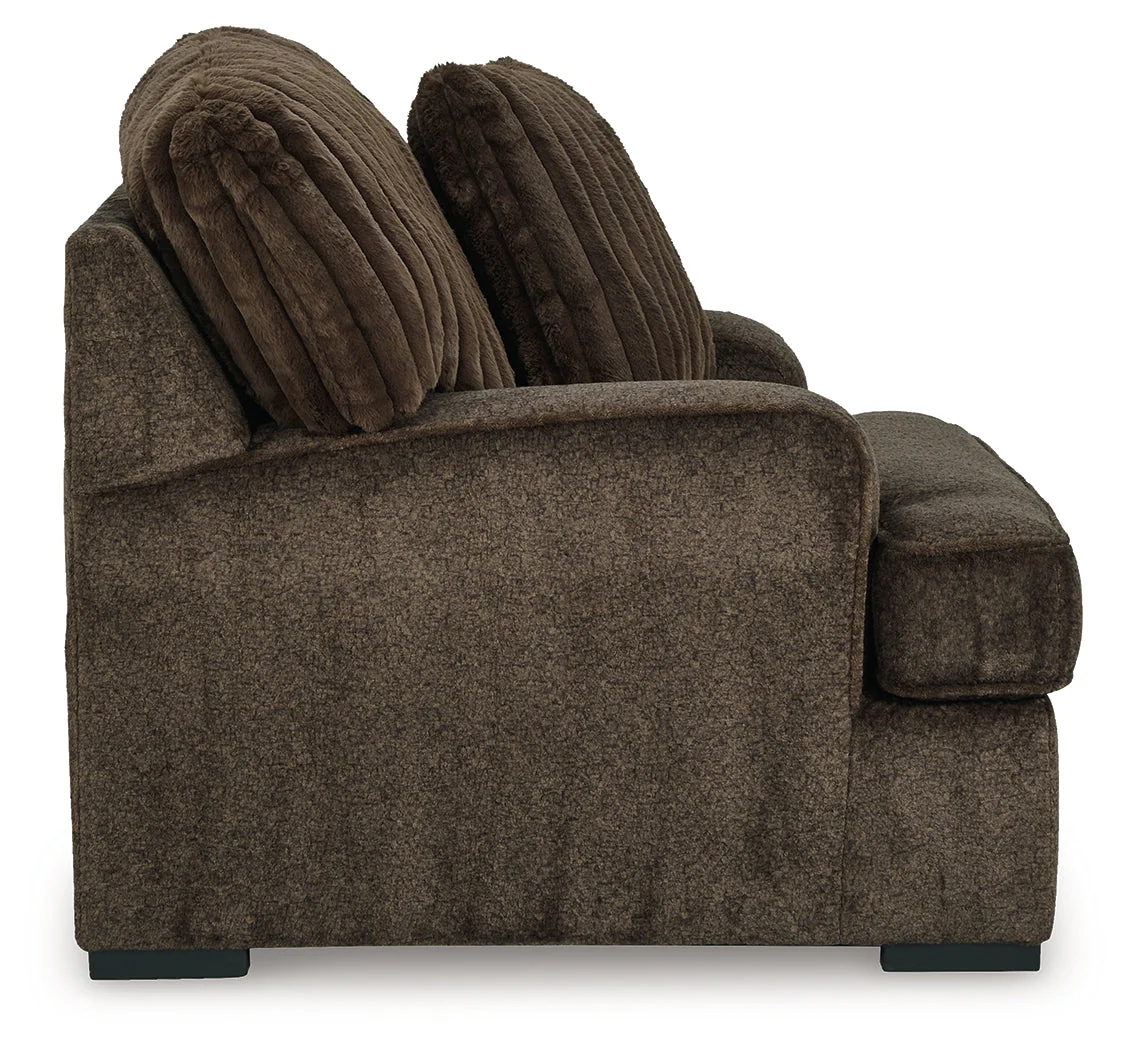 Aylesworth Chocolate Sofa, Loveseat and Oversized Chair (Online Special Price) - Image 4