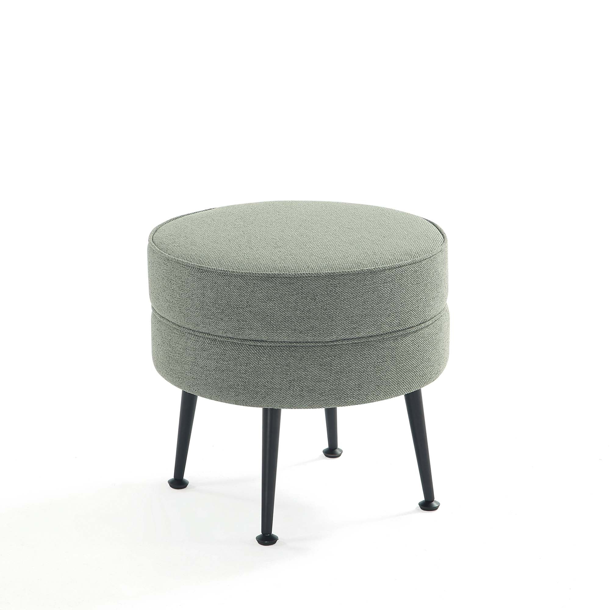 Bailey Ottoman in Sage Green with Black Feet - Image 10