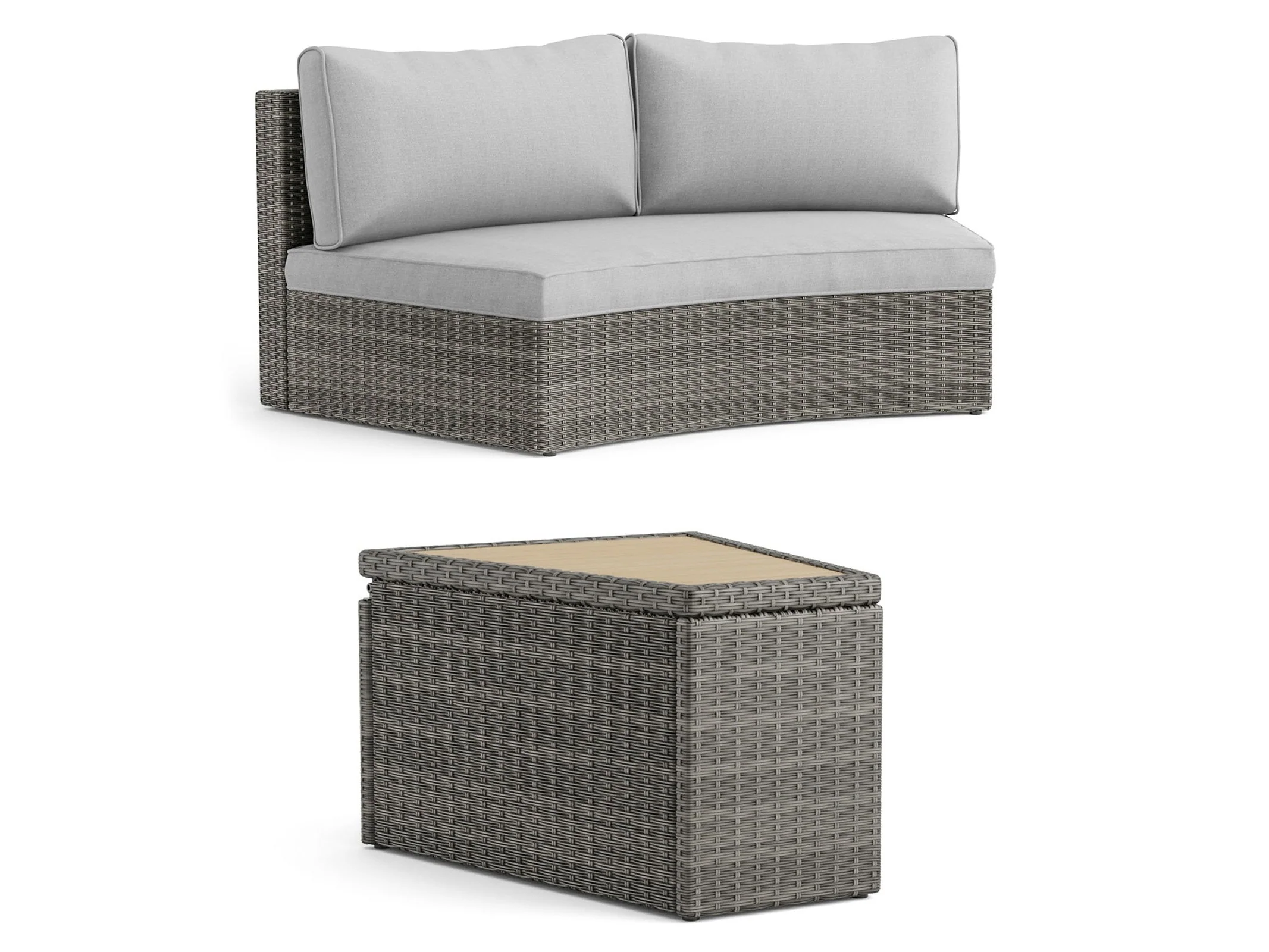 Barbuda Gray/Natural Patio Set