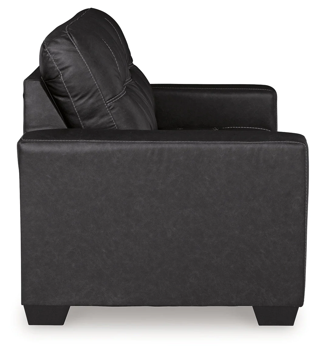 Barlin Mills Carbon Loveseat and Oversized Ottoman (Online Special Price) - Image 7