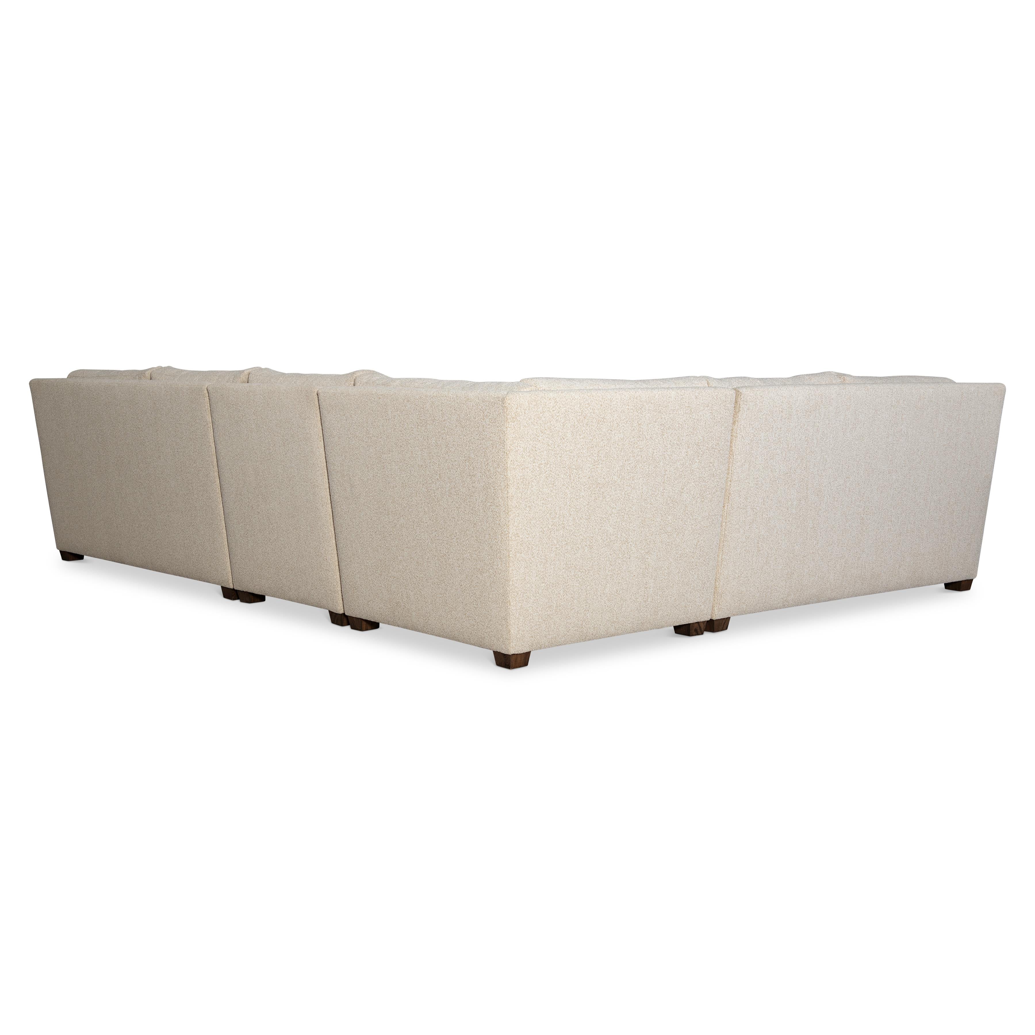 Barnes Beige/Tan Fabric Sectional - Image 6