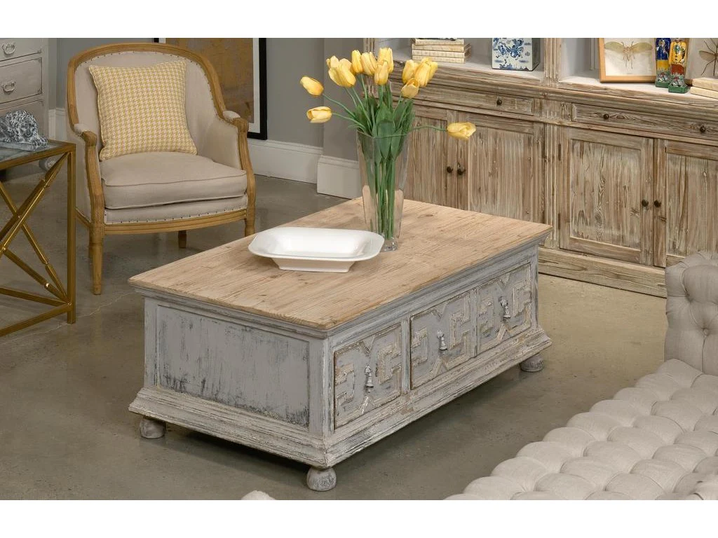 Base And Crown White Coffee Table