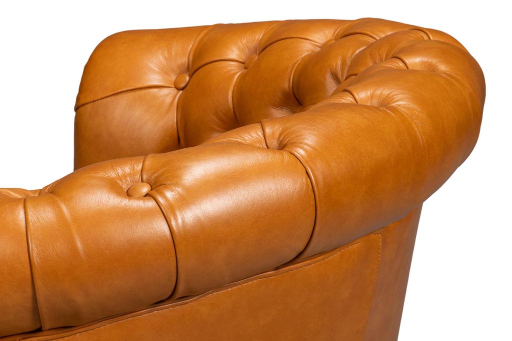 Bastian Brown Leather Armchair - Image 5