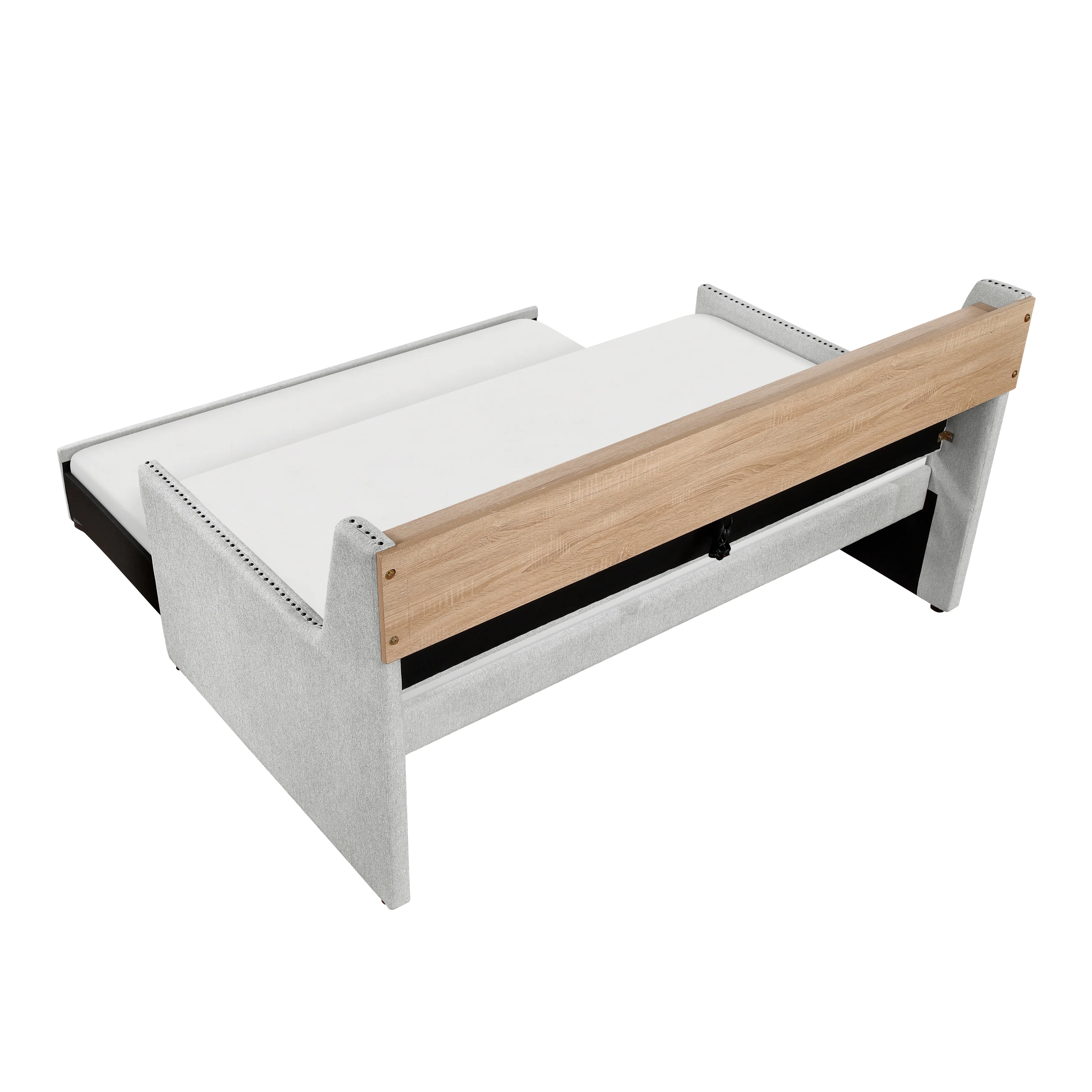 Baxter Light Gray Twin Daybed with Trundle - Image 6