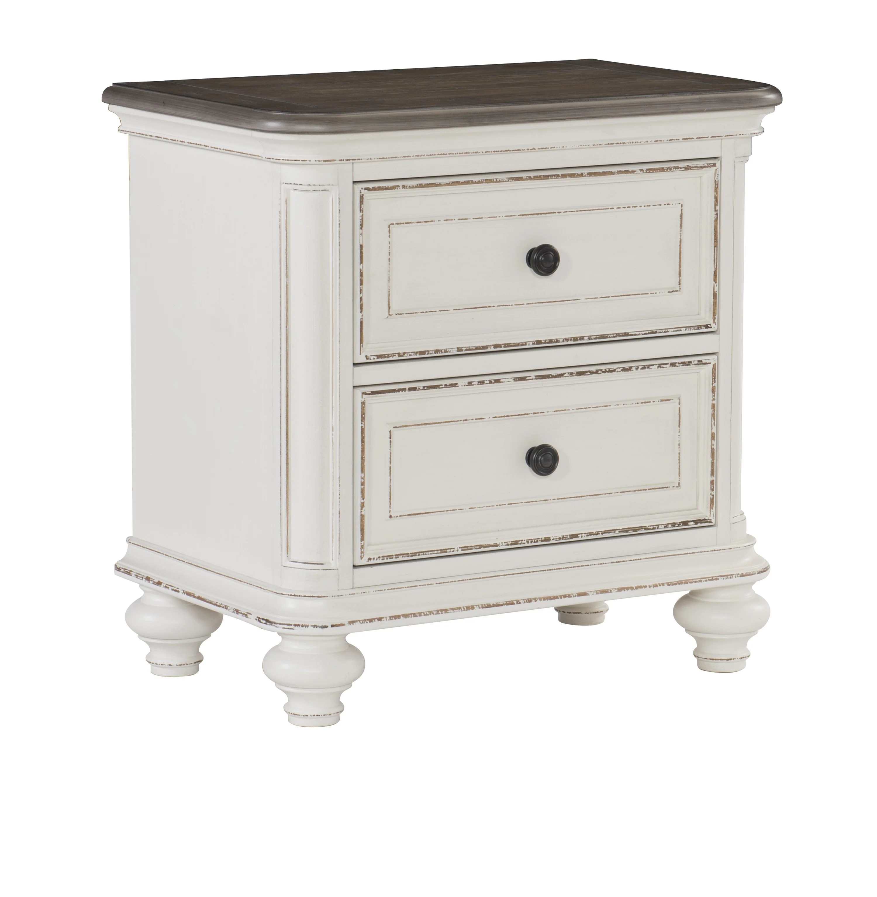 Baylesford Antique White / Brown-Gray 4-piece Queen Bedroom Set - Image 5