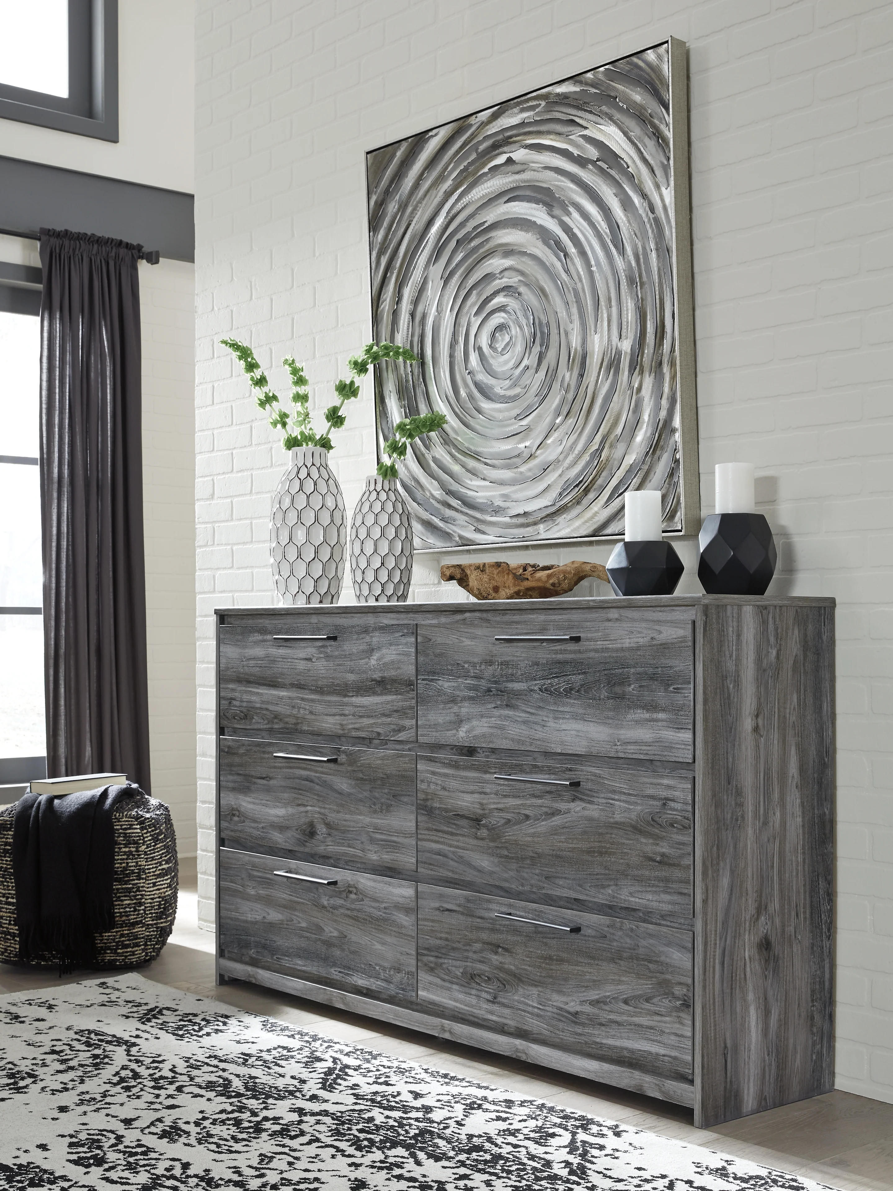 Baystorm Gray King Panel Storage Bedroom Set with Dresser, Chest and 2 Nightstands - Image 18