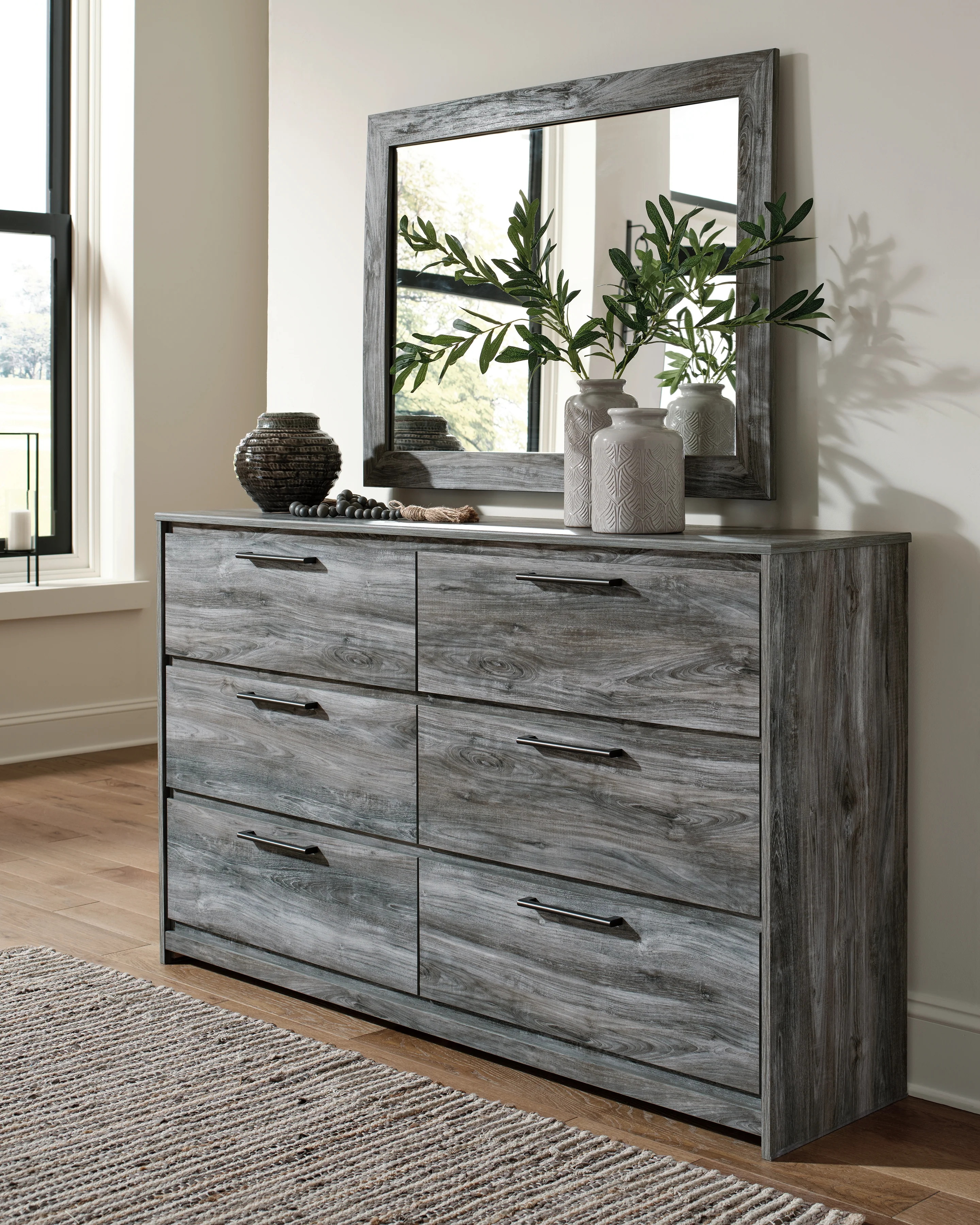 Baystorm Gray Twin Panel Bed, Dresser, Mirror and Chest - Image 11