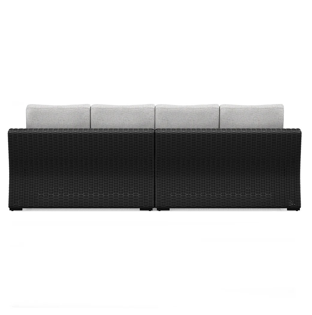 Beachcroft Black/Light Gray 5-Piece Outdoor Sectional - Image 15